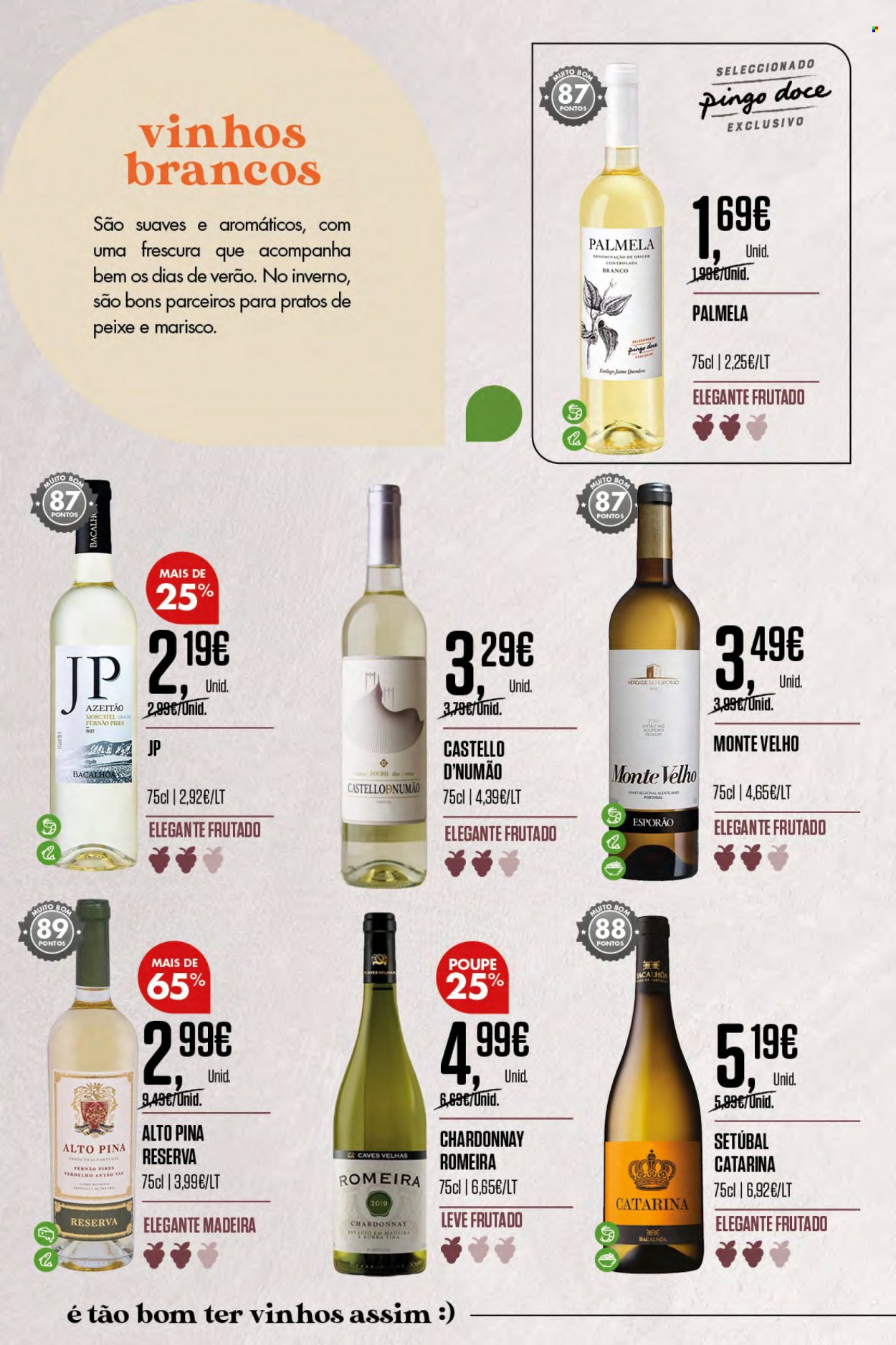 thumbnail - Folheto Pingo Doce - 13.9.2022 - 5.10.2022 - Produtos em promoção - marisco, vinho, Chardonnay, moscatel, vinho branco. Página 4.