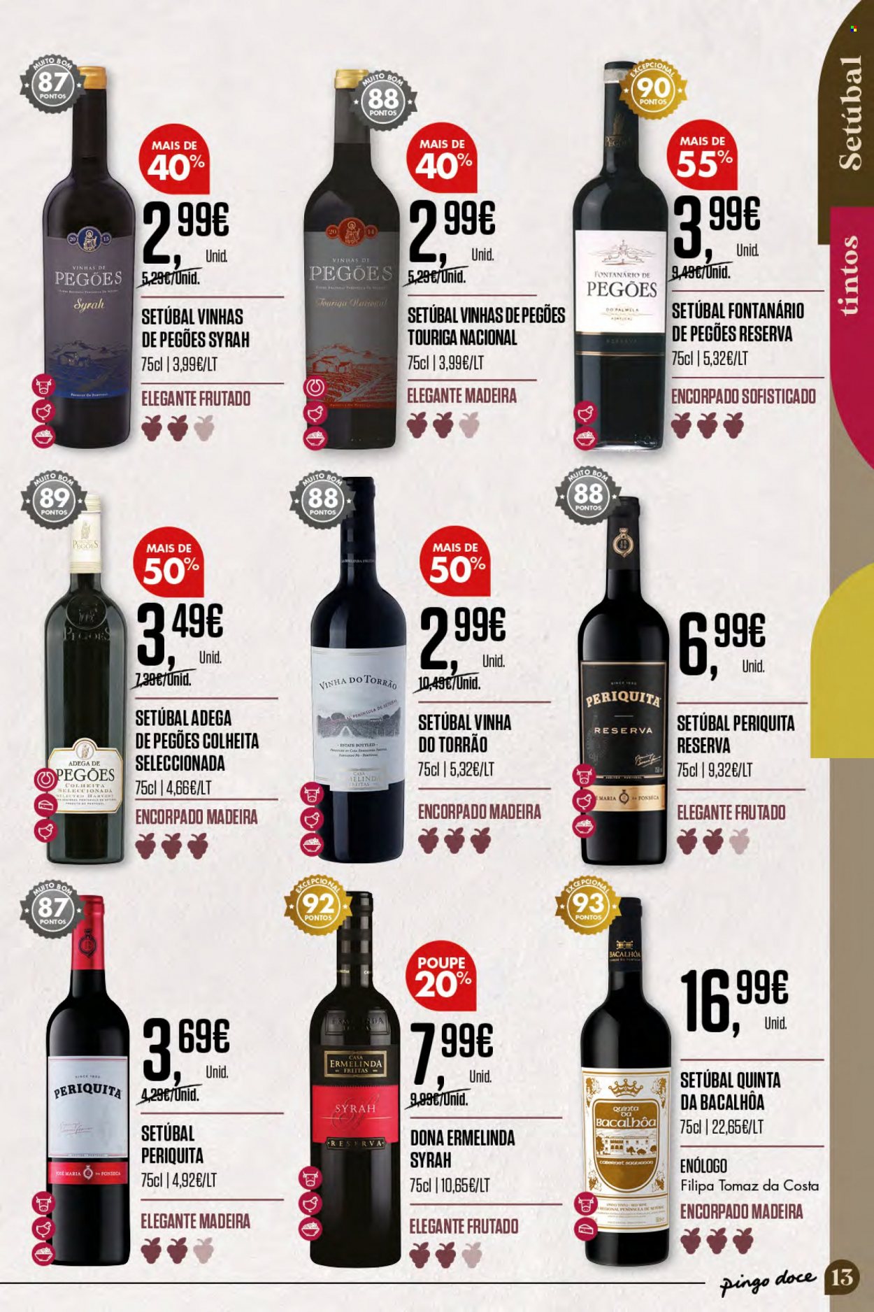 thumbnail - Folheto Pingo Doce - 13.9.2022 - 5.10.2022 - Produtos em promoção - vinho, vinho tinto, syrah. Página 13.