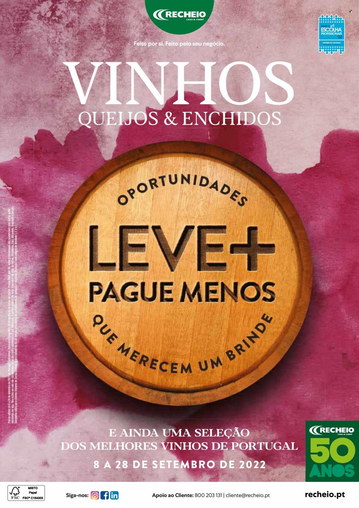 thumbnail - Folheto Recheio - 8.9.2022 - 28.9.2022 - Produtos em promoção - vinho. Página 1.