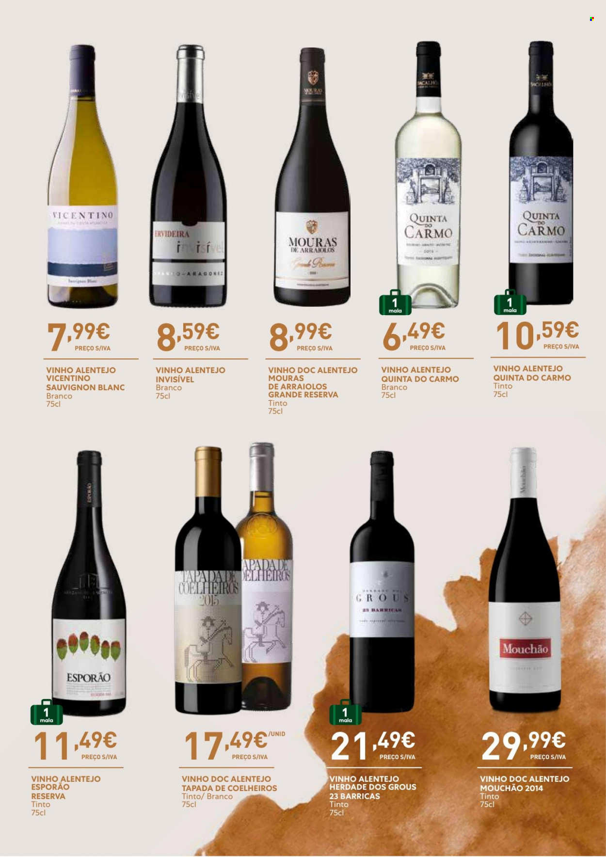 thumbnail - Folheto Recheio - 8.9.2022 - 28.9.2022 - Produtos em promoção - vinho, vinho branco, sauvignon blanc, Vinho Alentejo. Página 23.