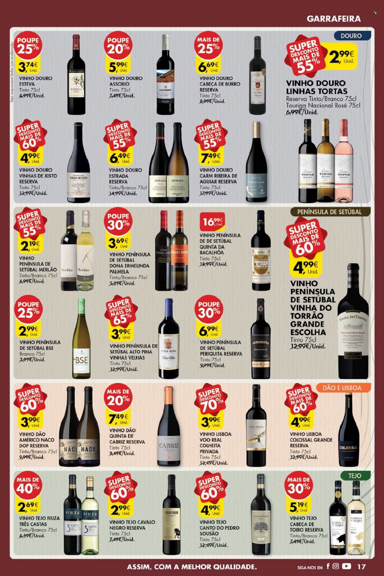 thumbnail - Folheto Pingo Doce - 20.9.2022 - 26.9.2022 - Produtos em promoção - vinho, vinho douro. Página 19.