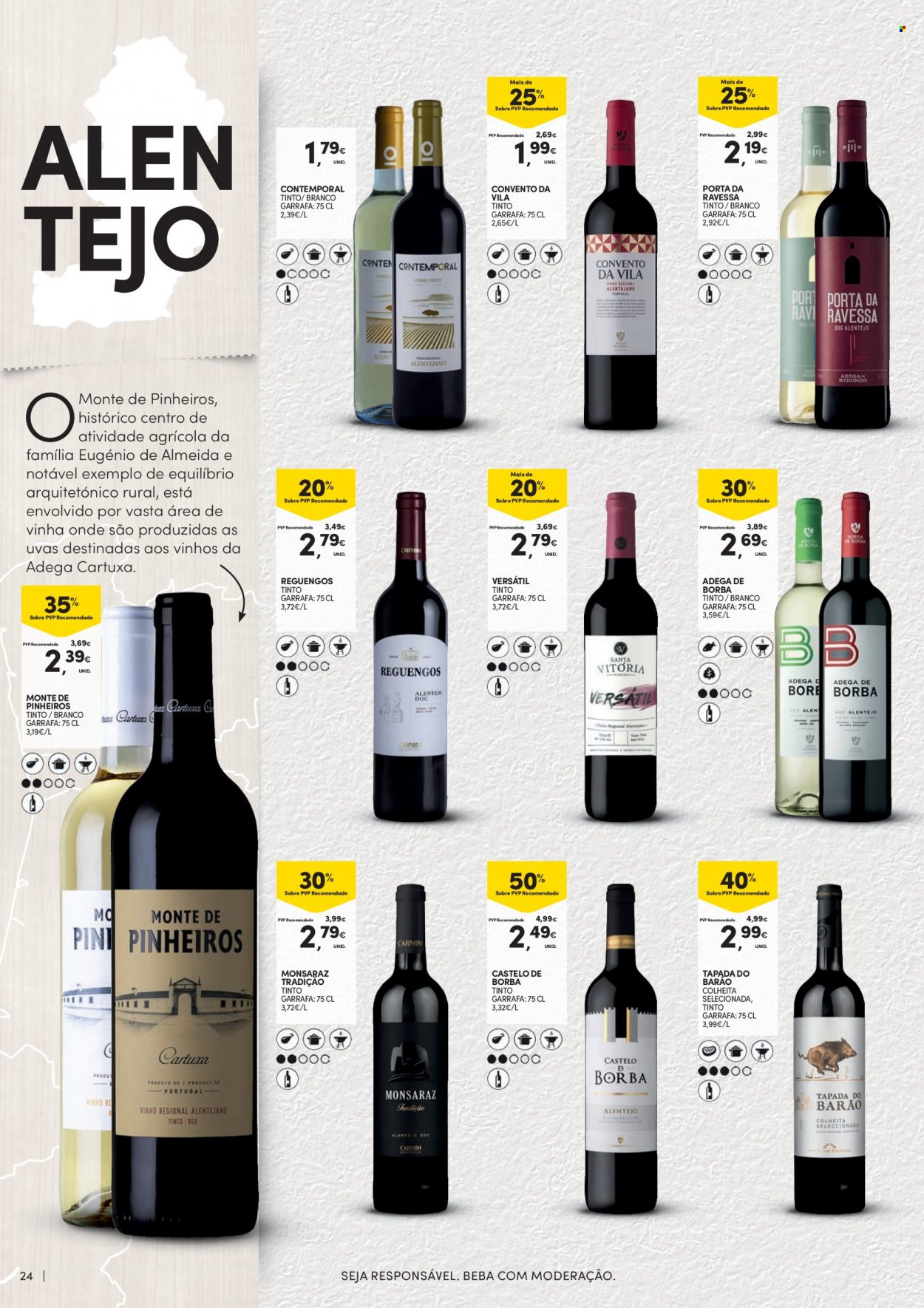 thumbnail - Folheto Continente - 20.9.2022 - 16.10.2022 - Produtos em promoção - uva, vinho. Página 24.