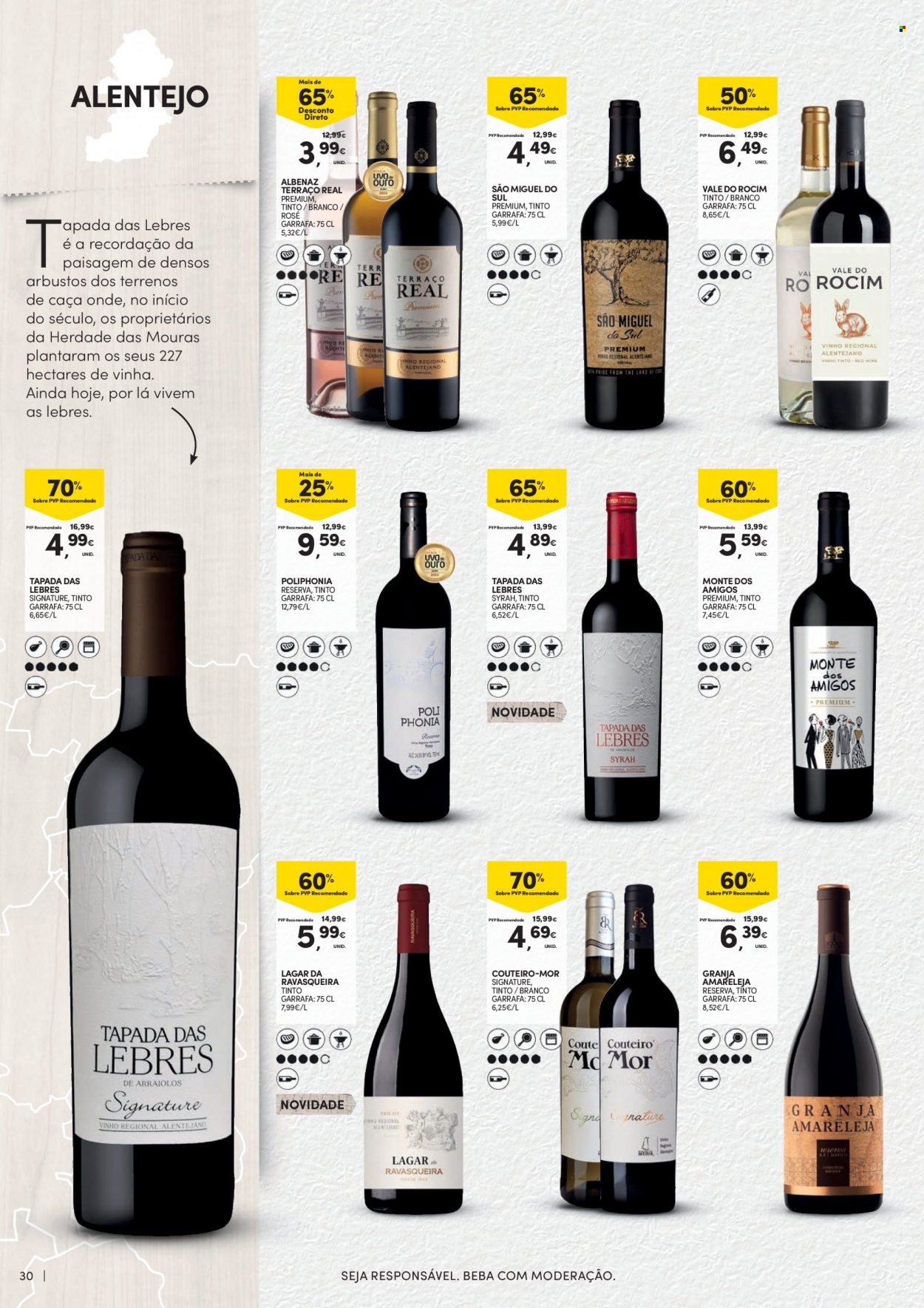 thumbnail - Folheto Continente - 20.9.2022 - 16.10.2022 - Produtos em promoção - vinho, vinho tinto, syrah. Página 30.