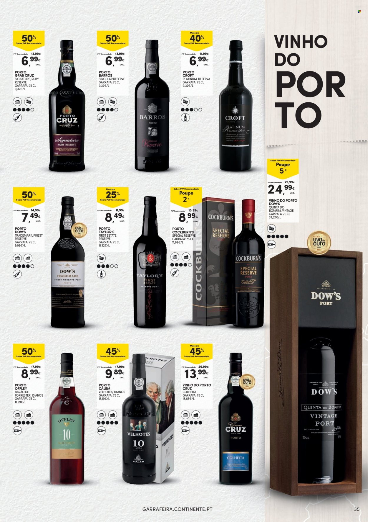 thumbnail - Folheto Continente - 20.9.2022 - 16.10.2022 - Produtos em promoção - vinho, vinho do Porto. Página 35.