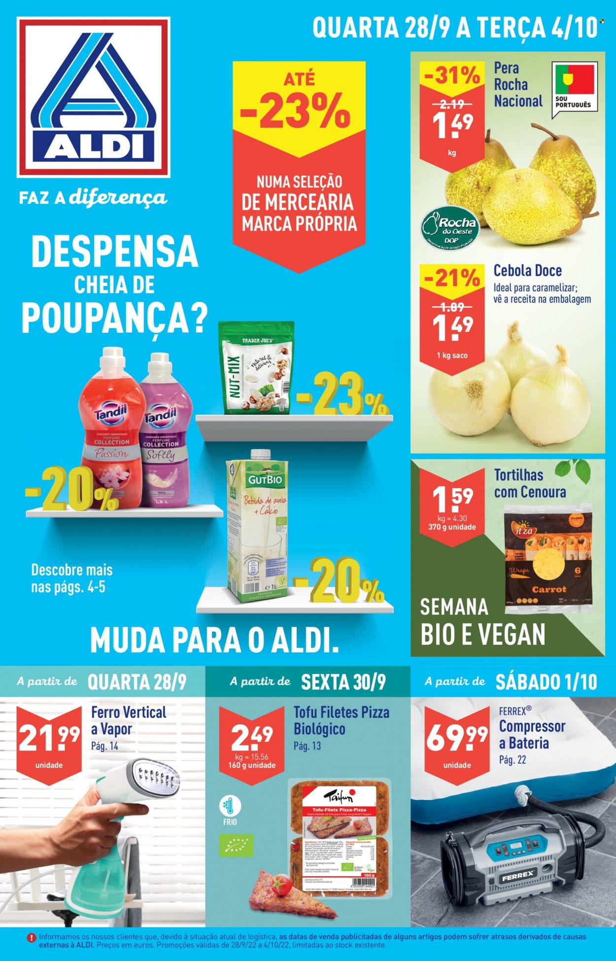 Folheto Aldi - 28.9.2022 - 4.10.2022. Página 1