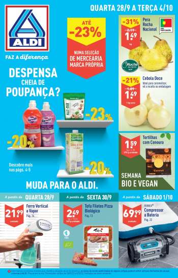 Folheto Aldi - 28.9.2022 - 4.10.2022.