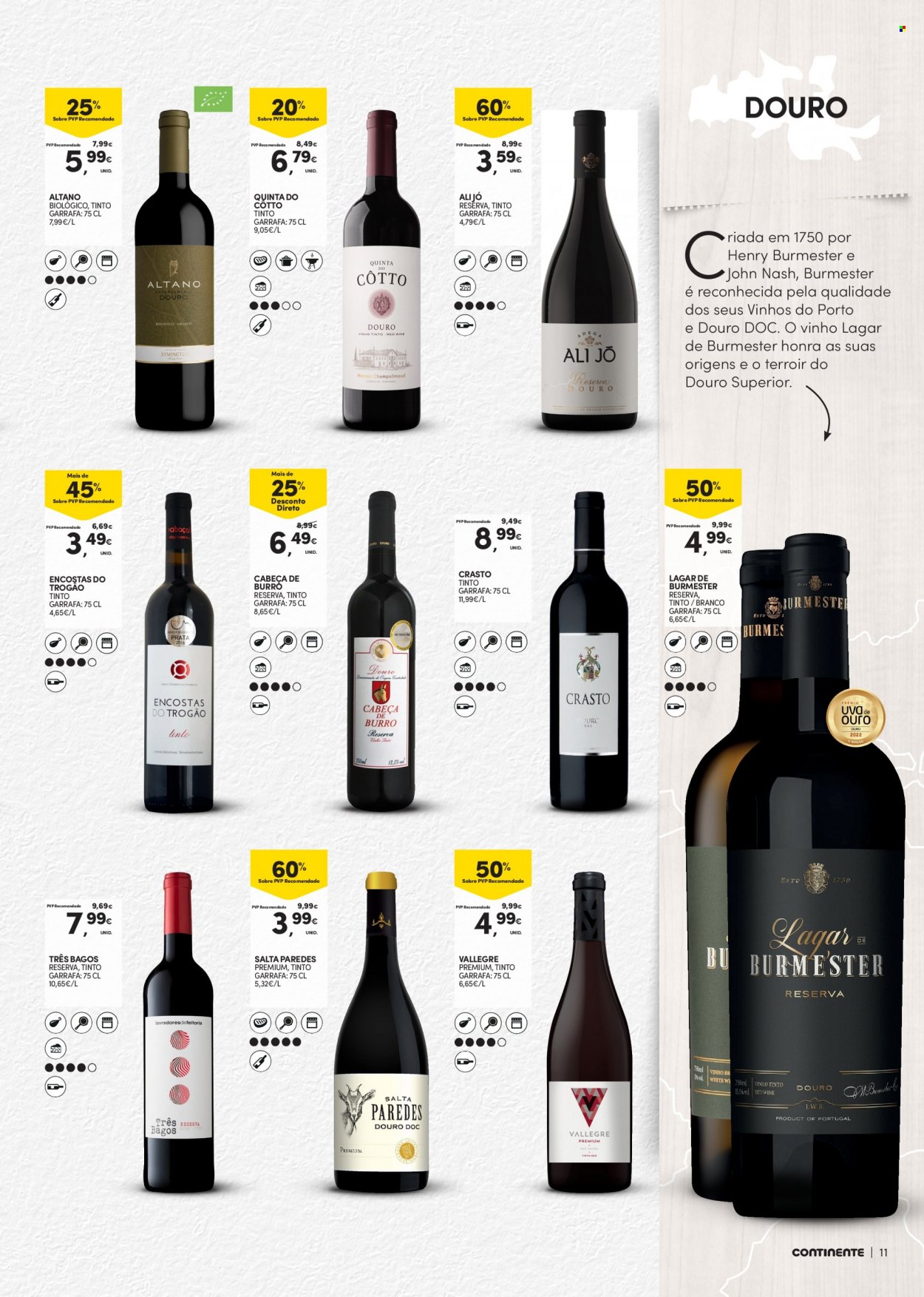 thumbnail - Folheto Continente Modelo - 20.9.2022 - 17.10.2022 - Produtos em promoção - vinho. Página 11.