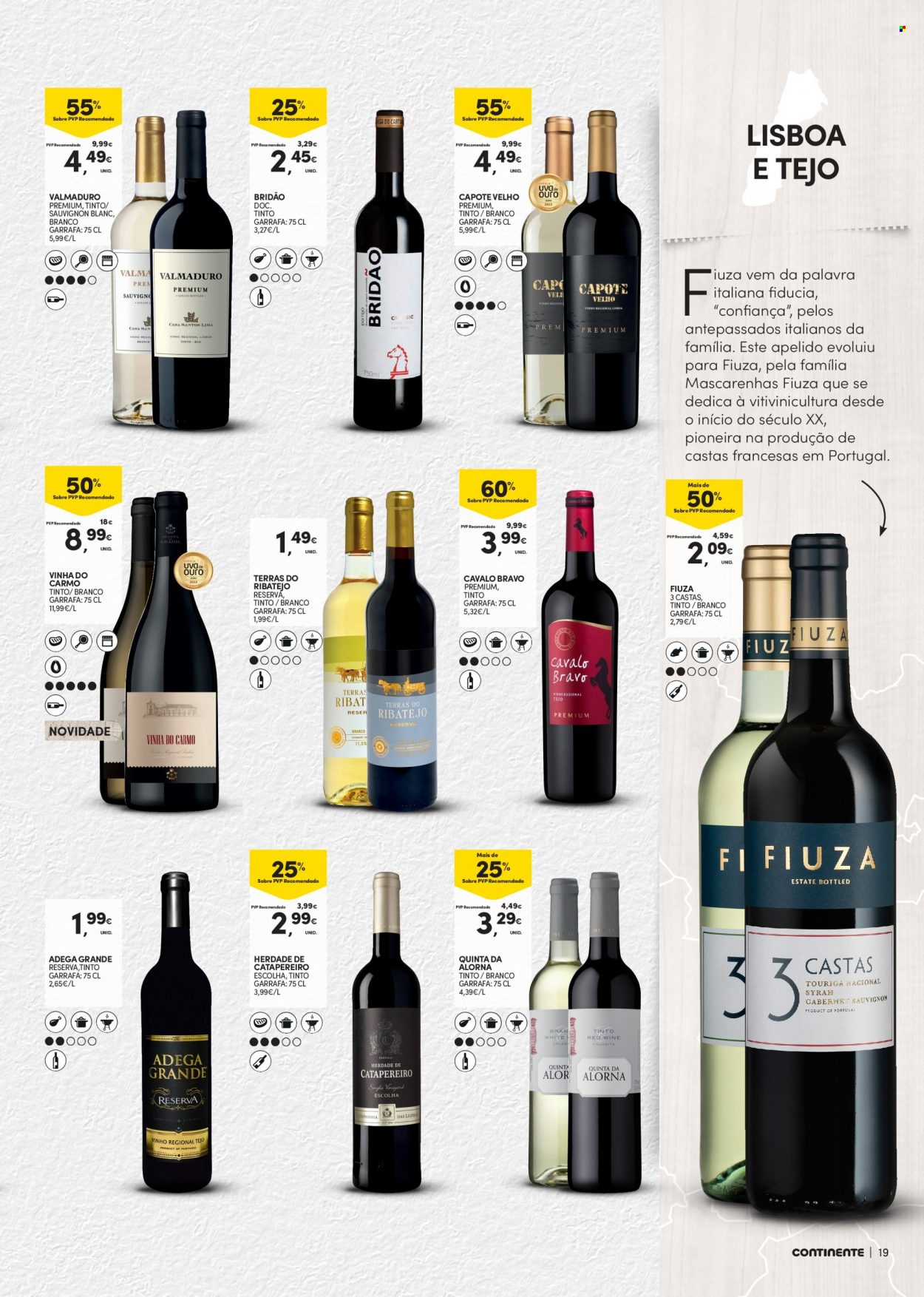 thumbnail - Folheto Continente Modelo - 20.9.2022 - 17.10.2022 - Produtos em promoção - vinho, vinho branco, sauvignon blanc. Página 19.