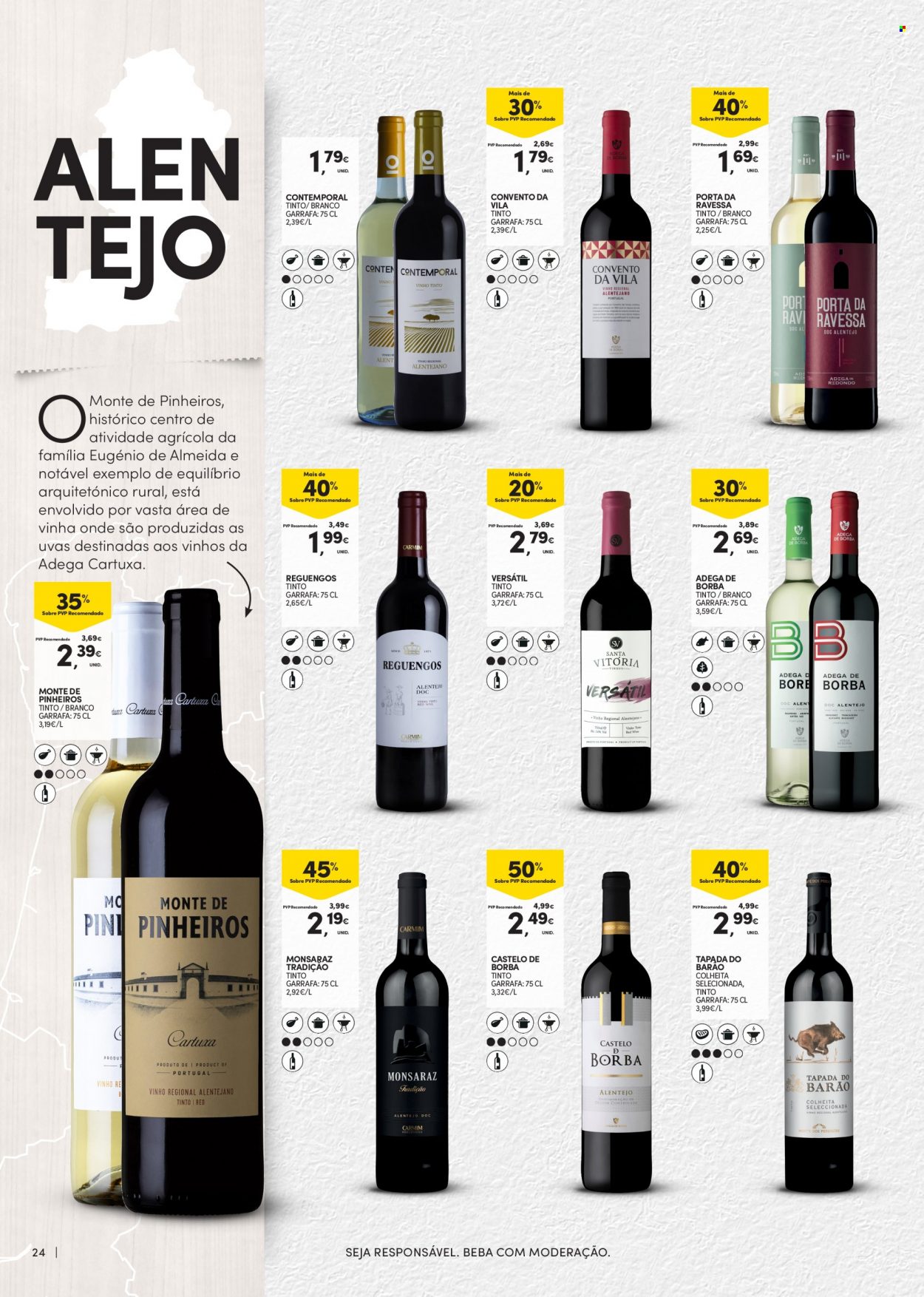 thumbnail - Folheto Continente Modelo - 20.9.2022 - 17.10.2022 - Produtos em promoção - uva, vinho. Página 24.