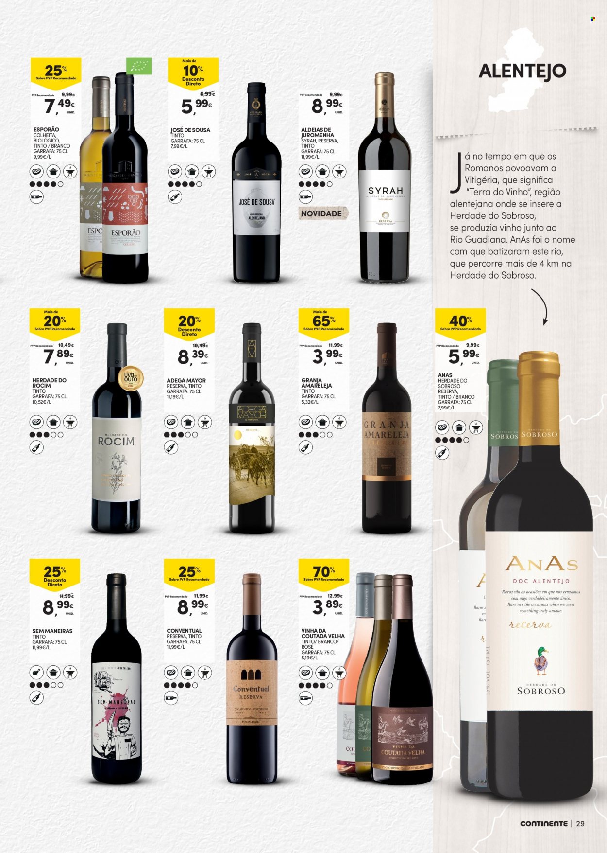 thumbnail - Folheto Continente Modelo - 20.9.2022 - 17.10.2022 - Produtos em promoção - vinho tinto, syrah. Página 29.
