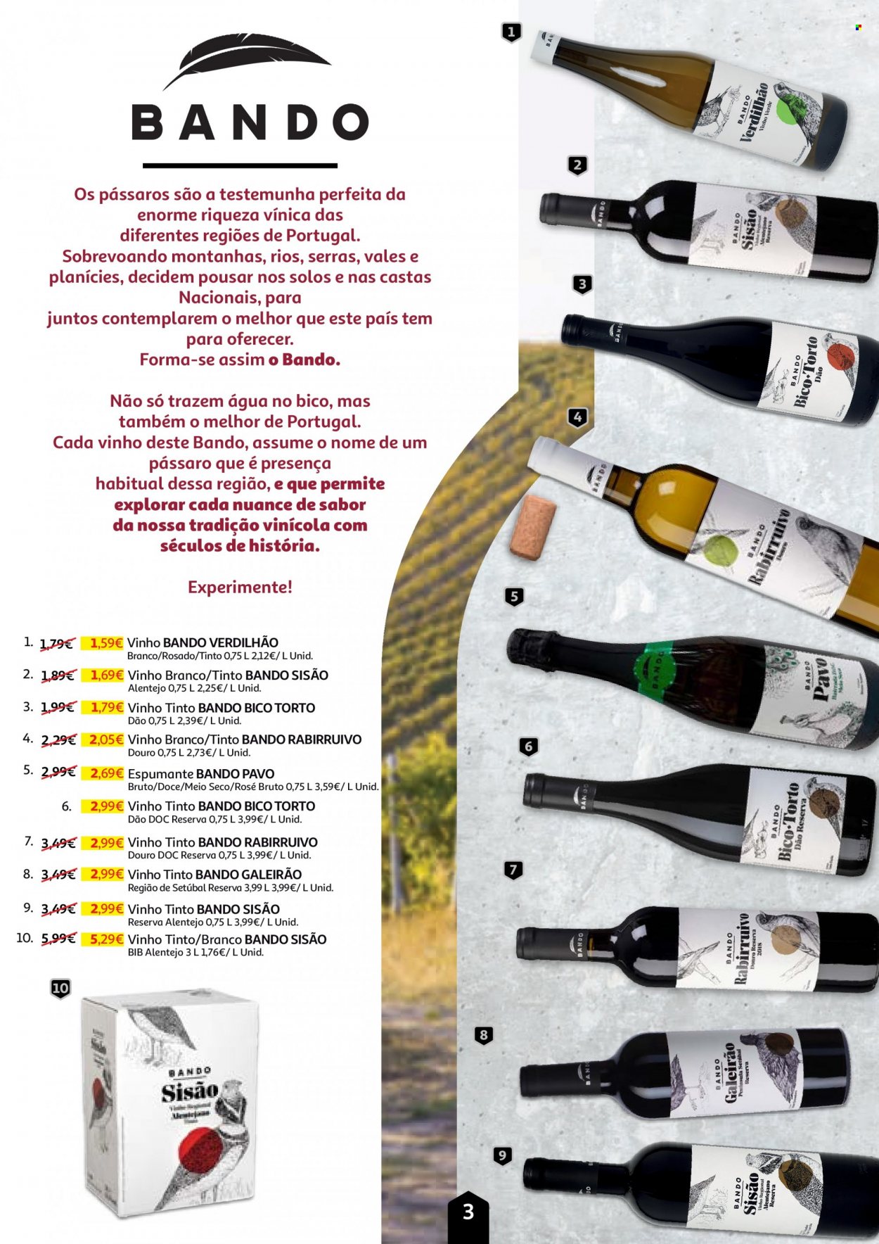 thumbnail - Folheto Auchan - 20.9.2022 - 6.10.2022 - Produtos em promoção - água, vinho, espumante, vinho branco, vinho tinto. Página 3.