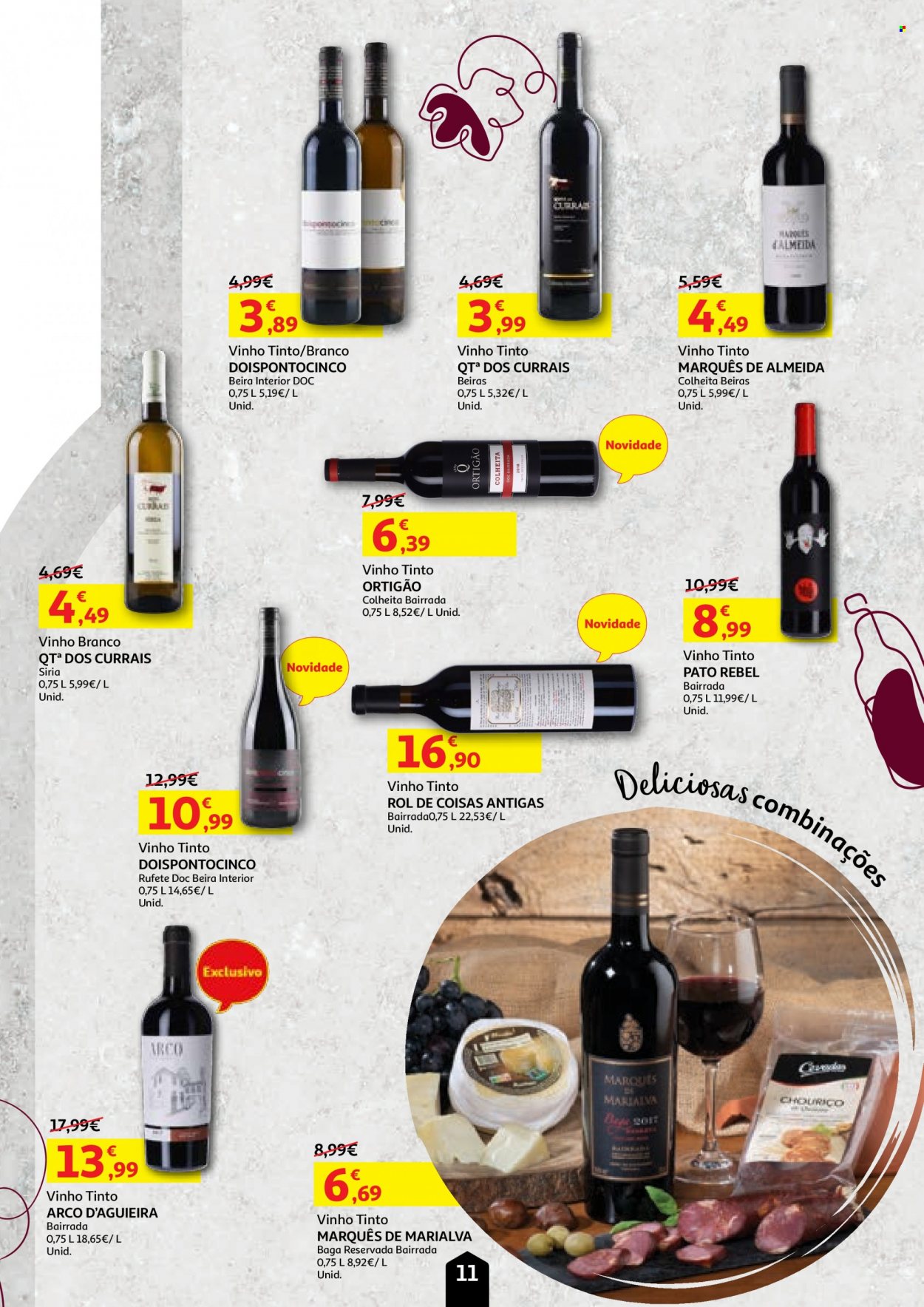 thumbnail - Folheto Auchan - 20.9.2022 - 6.10.2022 - Produtos em promoção - pato, vinho, vinho branco, vinho tinto. Página 11.