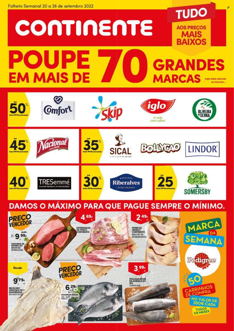 Folheto Continente Bom Dia - 20.9.2022 - 26.9.2022. Página 1