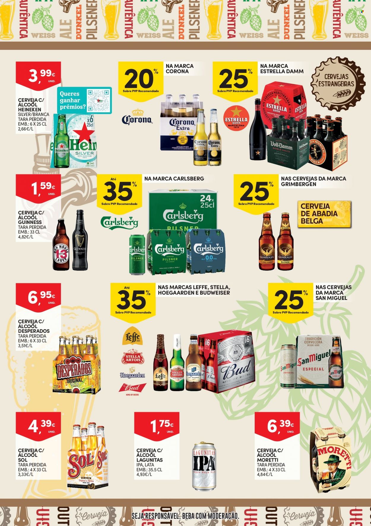 thumbnail - Folheto Continente - 27.9.2022 - 28.9.2022 - Produtos em promoção - Corona, Heineken, Hoegaarden, Budweiser, Leffe, cerveja, Carlsberg. Página 2.