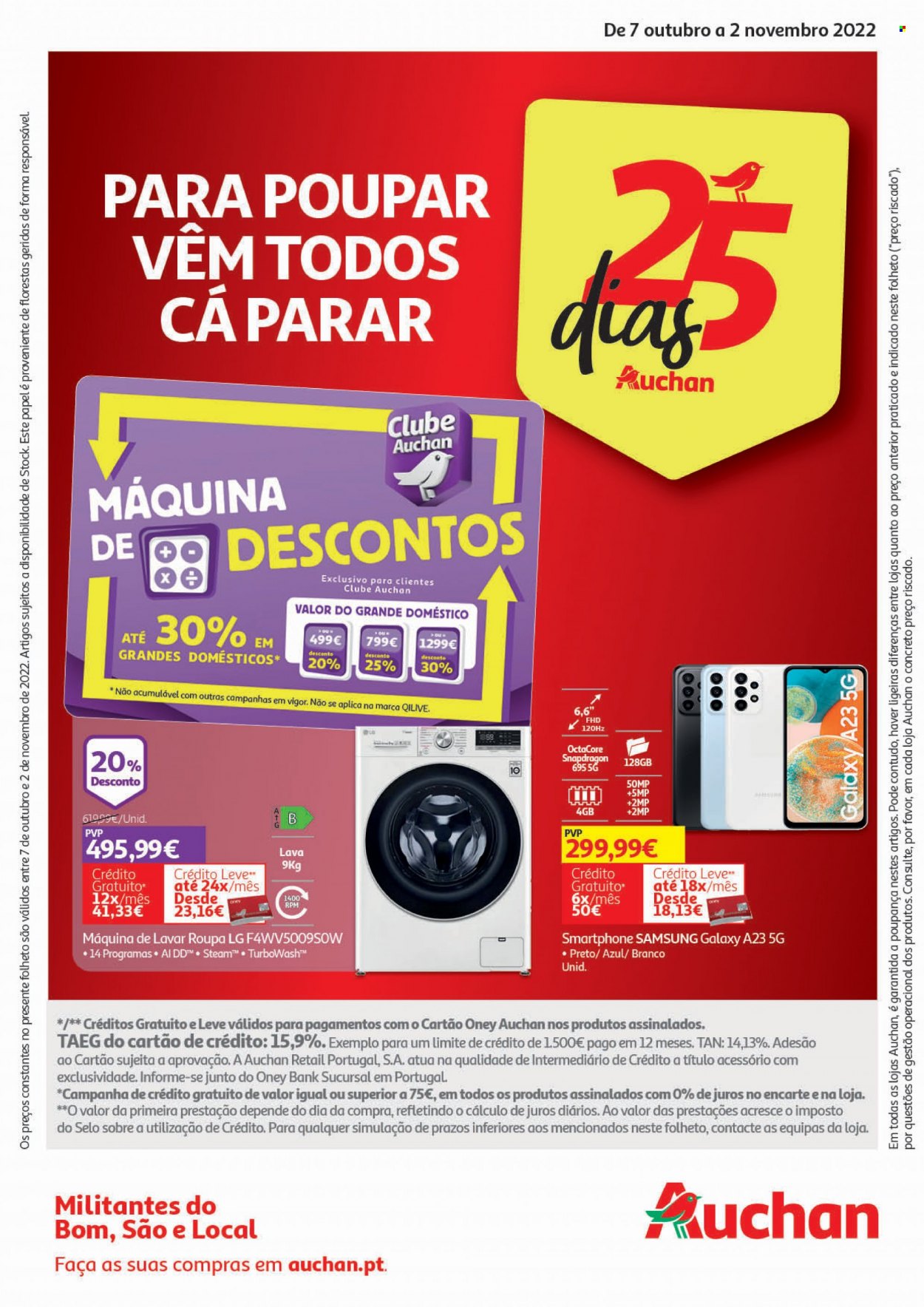 Folheto Auchan - 7.10.2022 - 2.11.2022. Página 1