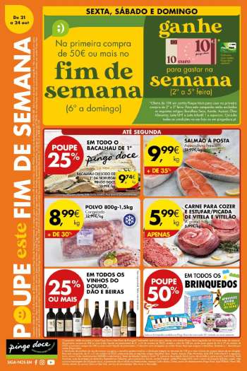Folheto Pingo Doce - 21.10.2022 - 24.10.2022.