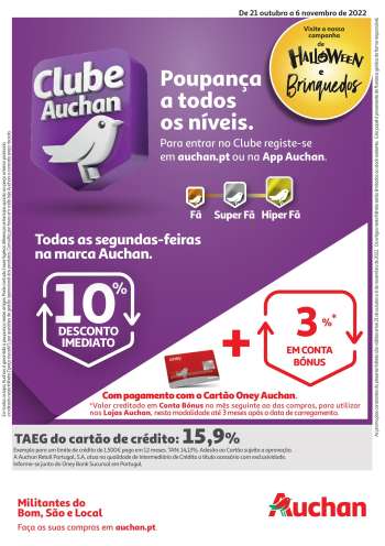 Folheto Auchan - 21.10.2022 - 6.11.2022.