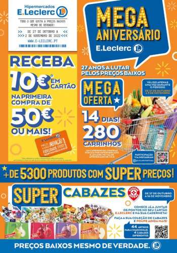 Folheto E.Leclerc - 27.10.2022 - 2.11.2022.