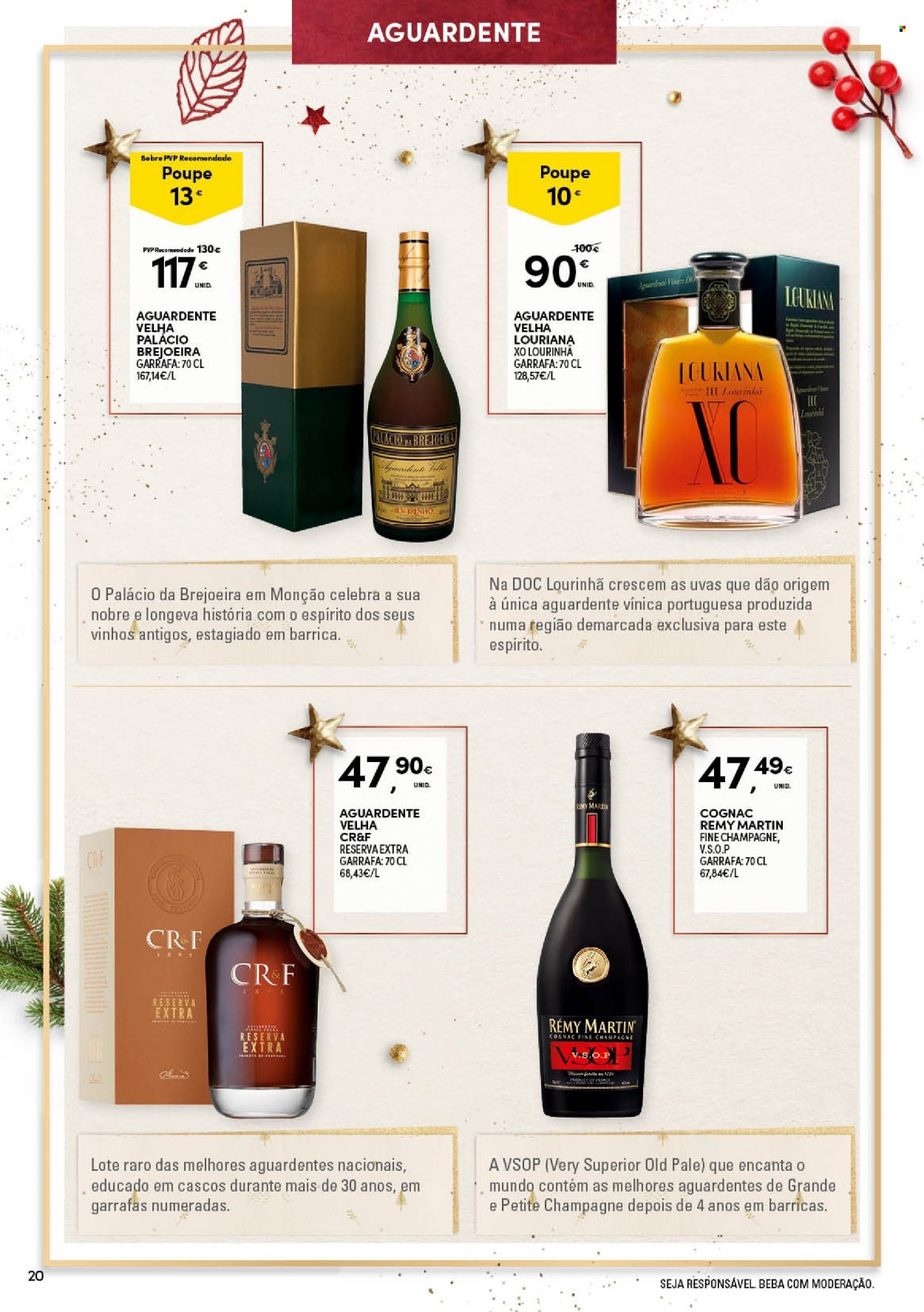 thumbnail - Folheto Continente - 1.11.2022 - 24.12.2022 - Produtos em promoção - uva, vinho, champagne, Cognac, Aguardente Velha, aguardente. Página 20.