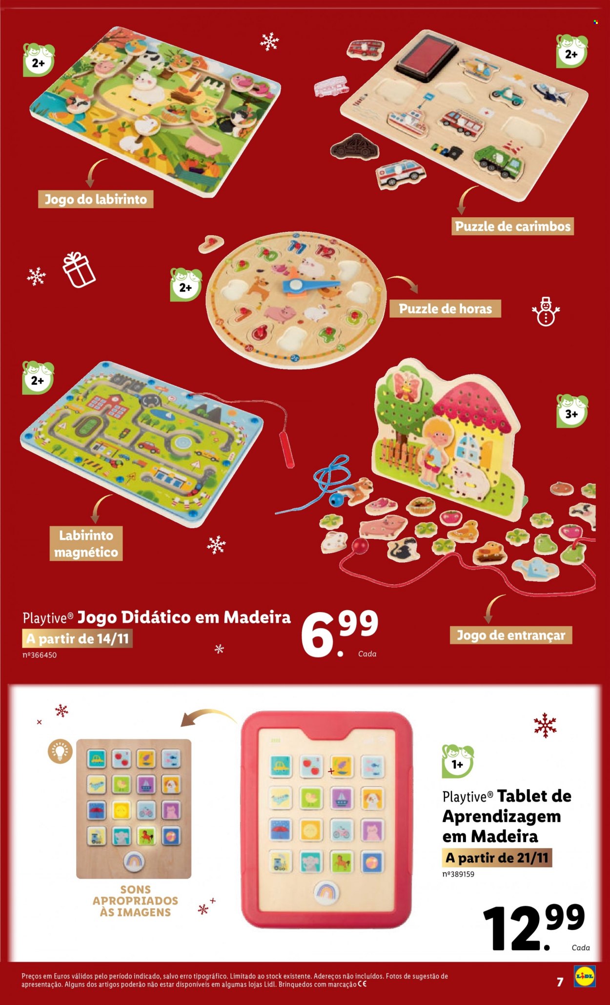 thumbnail - Folheto Lidl - 7.11.2022 - 15.12.2022 - Produtos em promoção - tablet, puzzle, brinquedo. Página 7.