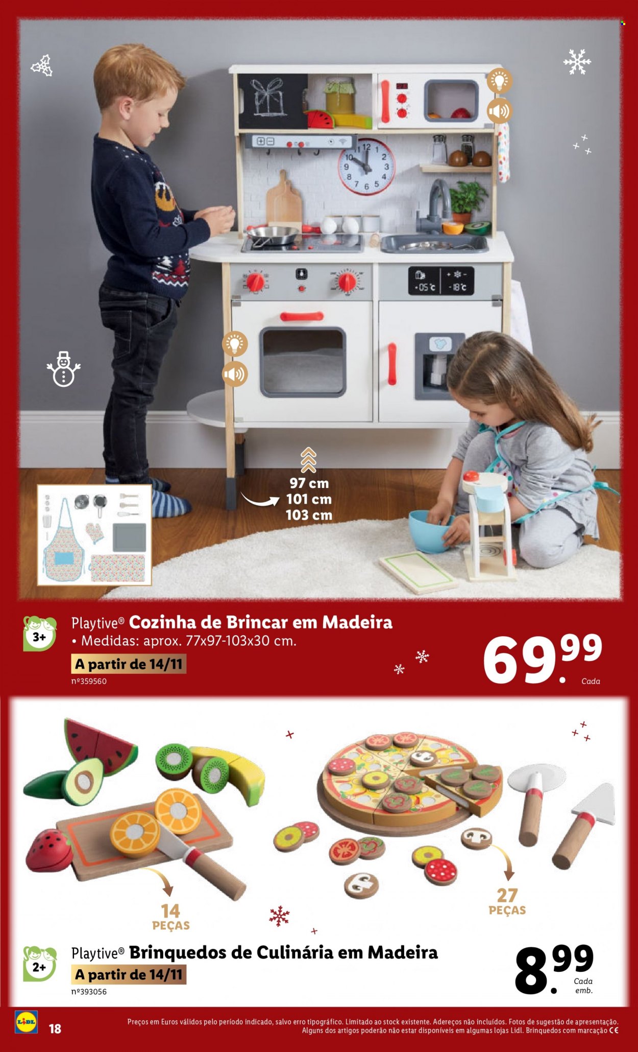 thumbnail - Folheto Lidl - 7.11.2022 - 15.12.2022 - Produtos em promoção - brinquedo, cozinha de brincar. Página 18.