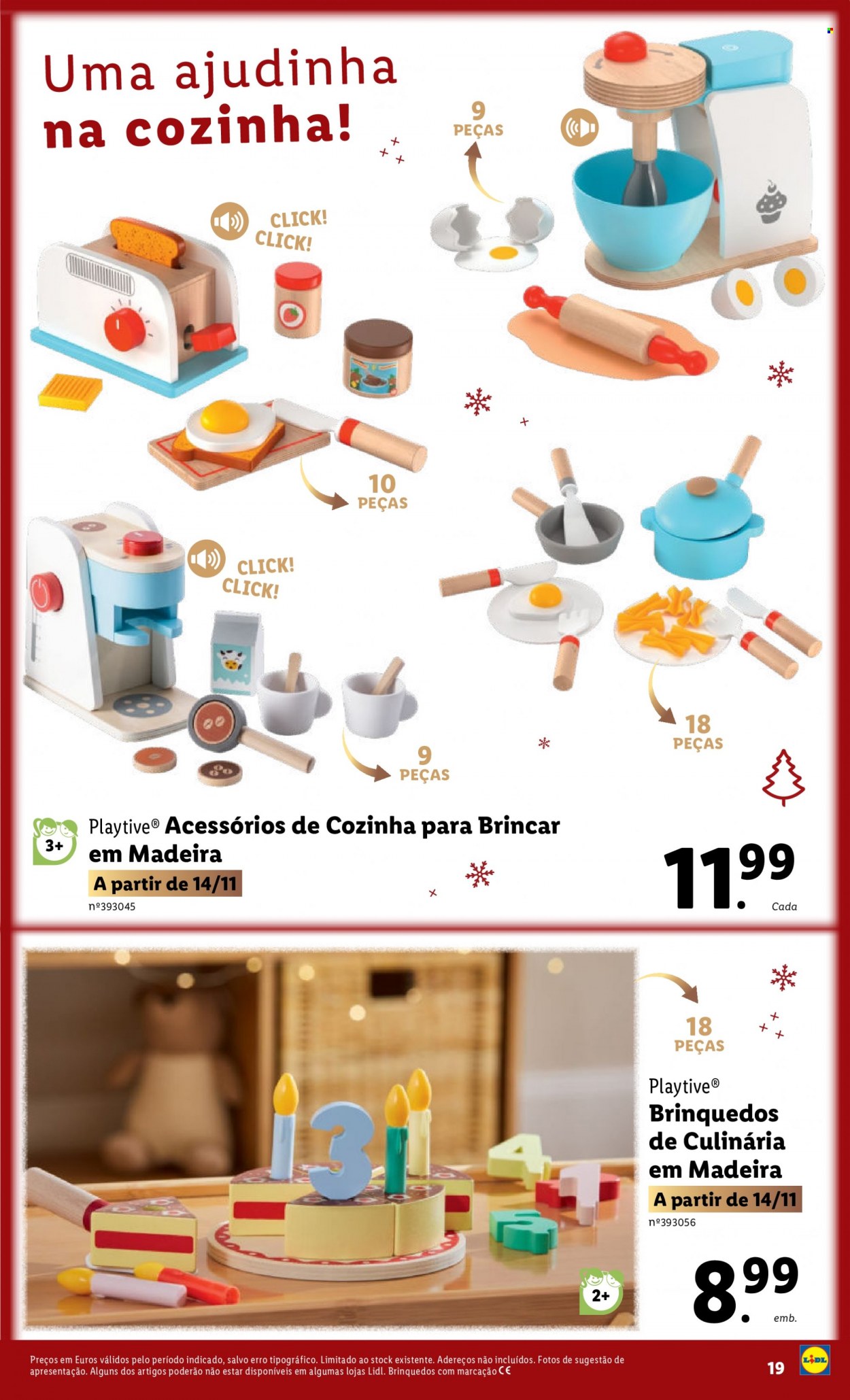 thumbnail - Folheto Lidl - 7.11.2022 - 15.12.2022 - Produtos em promoção - brinquedo, cozinha de brincar. Página 19.