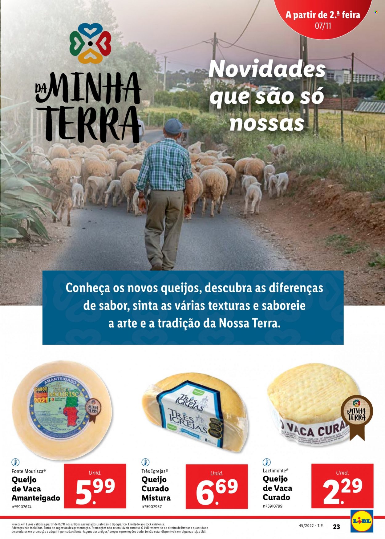 thumbnail - Folheto Lidl - 7.11.2022 - 22.12.2022 - Produtos em promoção - queijo, queijo curado. Página 23.
