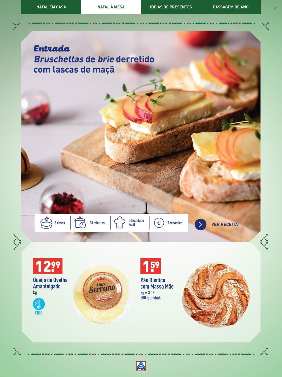 thumbnail - Folheto Aldi - 31.10.2022 - 31.12.2022 - Produtos em promoção - pão, queijo, queijo brie, queijo de ovelha. Página 12.