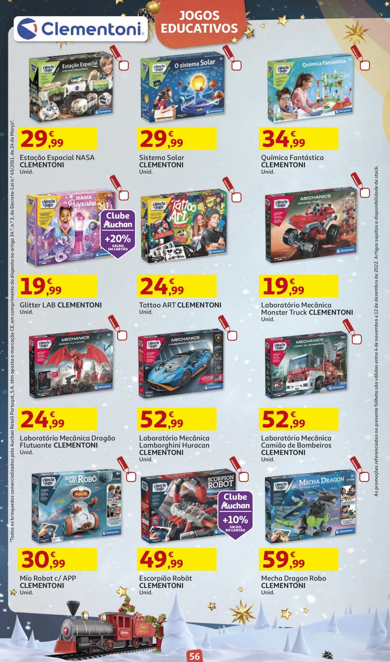 thumbnail - Folheto Auchan - 4.11.2022 - 12.12.2022 - Produtos em promoção - Monster Truck. Página 56.