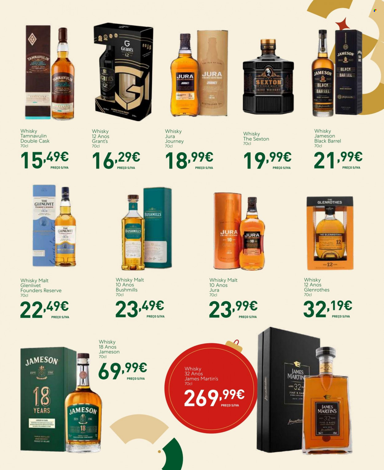 thumbnail - Folheto Recheio - 3.11.2022 - 2.1.2023 - Produtos em promoção - Grant‘s, Jameson, whiskey. Página 35.
