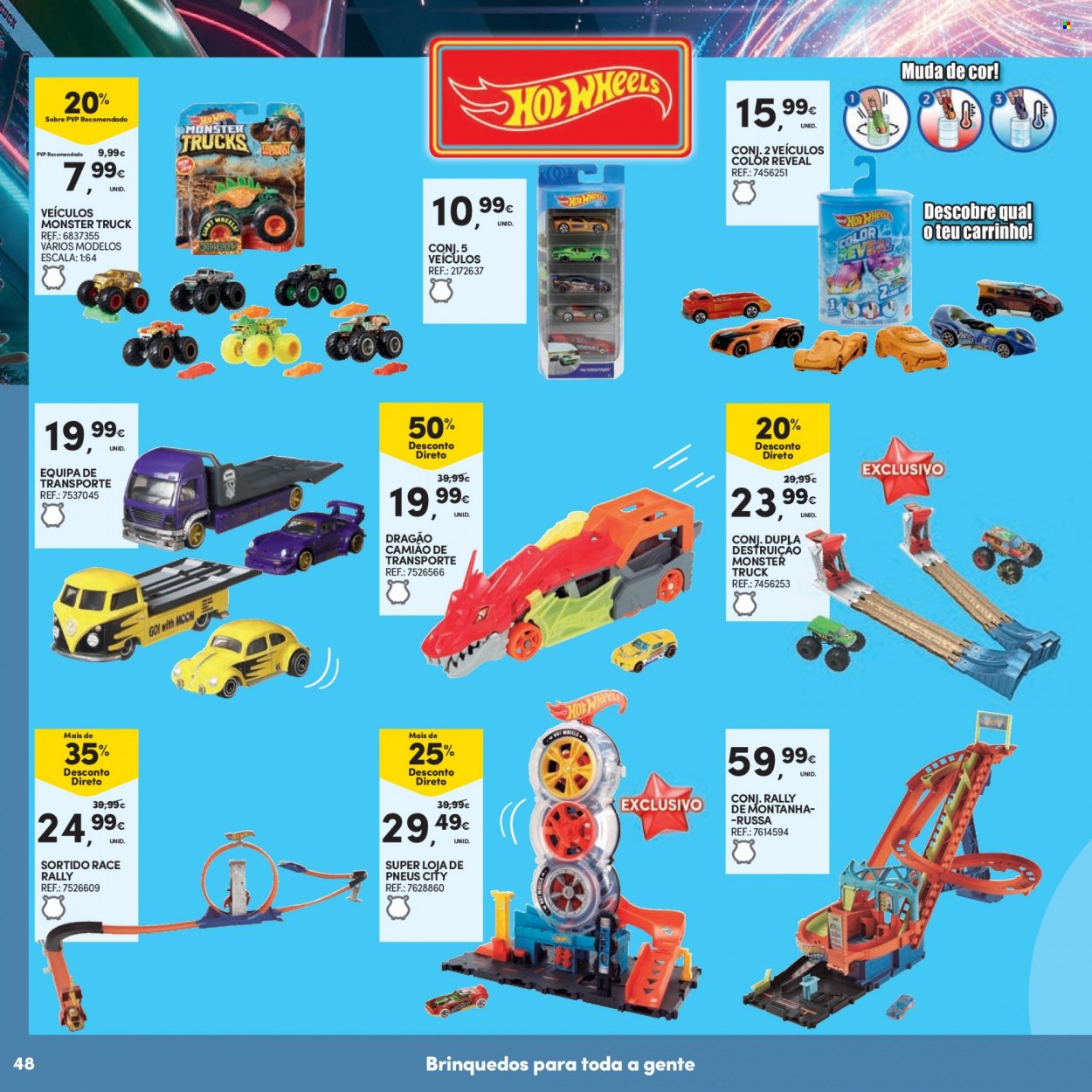 thumbnail - Folheto Continente - 8.11.2022 - 11.12.2022 - Produtos em promoção - Hot Wheels, Monster Truck, brinquedo, carro brinquedo. Página 50.