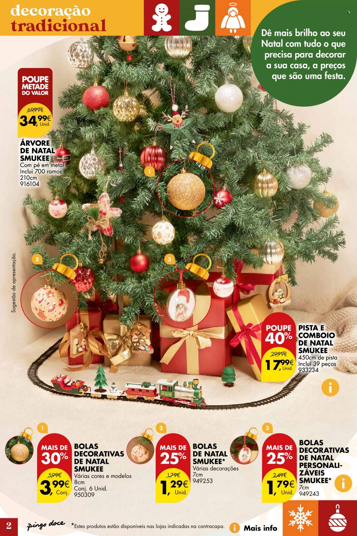 thumbnail - Folheto Pingo Doce - 16.11.2022 - 31.12.2022 - Produtos em promoção - decoração, árvore de natal. Página 2.