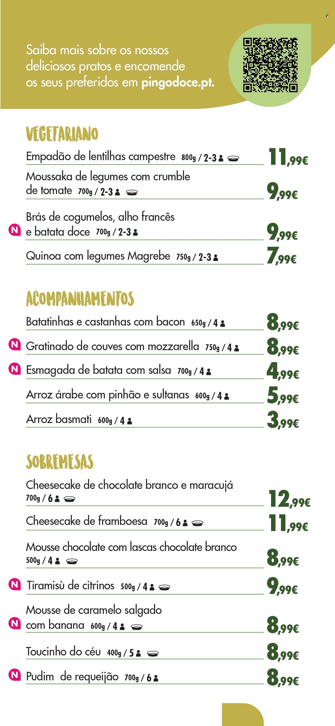 thumbnail - Folheto Pingo Doce - Produtos em promoção - banana, alho, alho-poró, requeijão, arroz, quinoa, lentilhas, basmati, prato. Página 4.