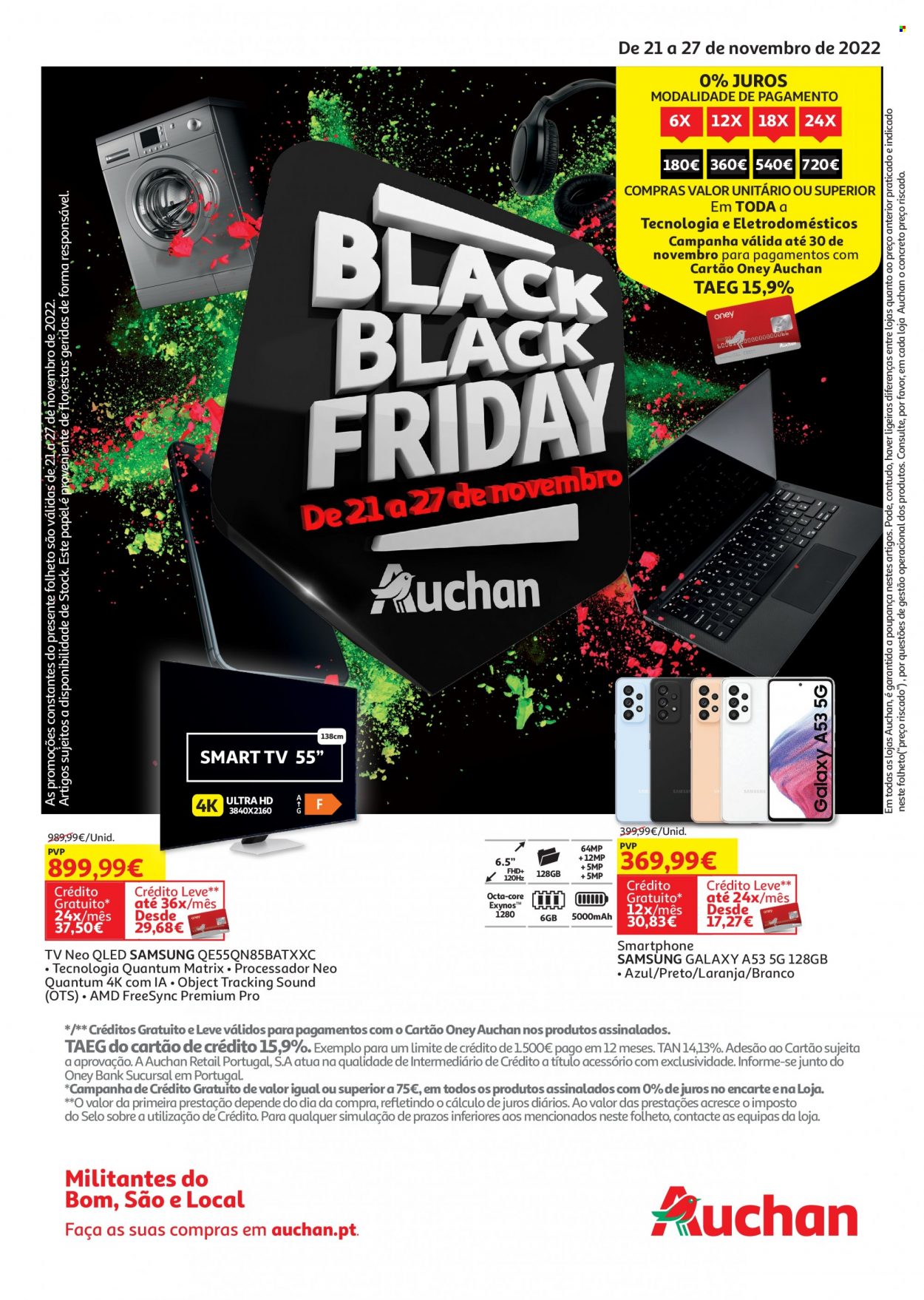 Folheto Auchan - 21.11.2022 - 27.11.2022. Página 1
