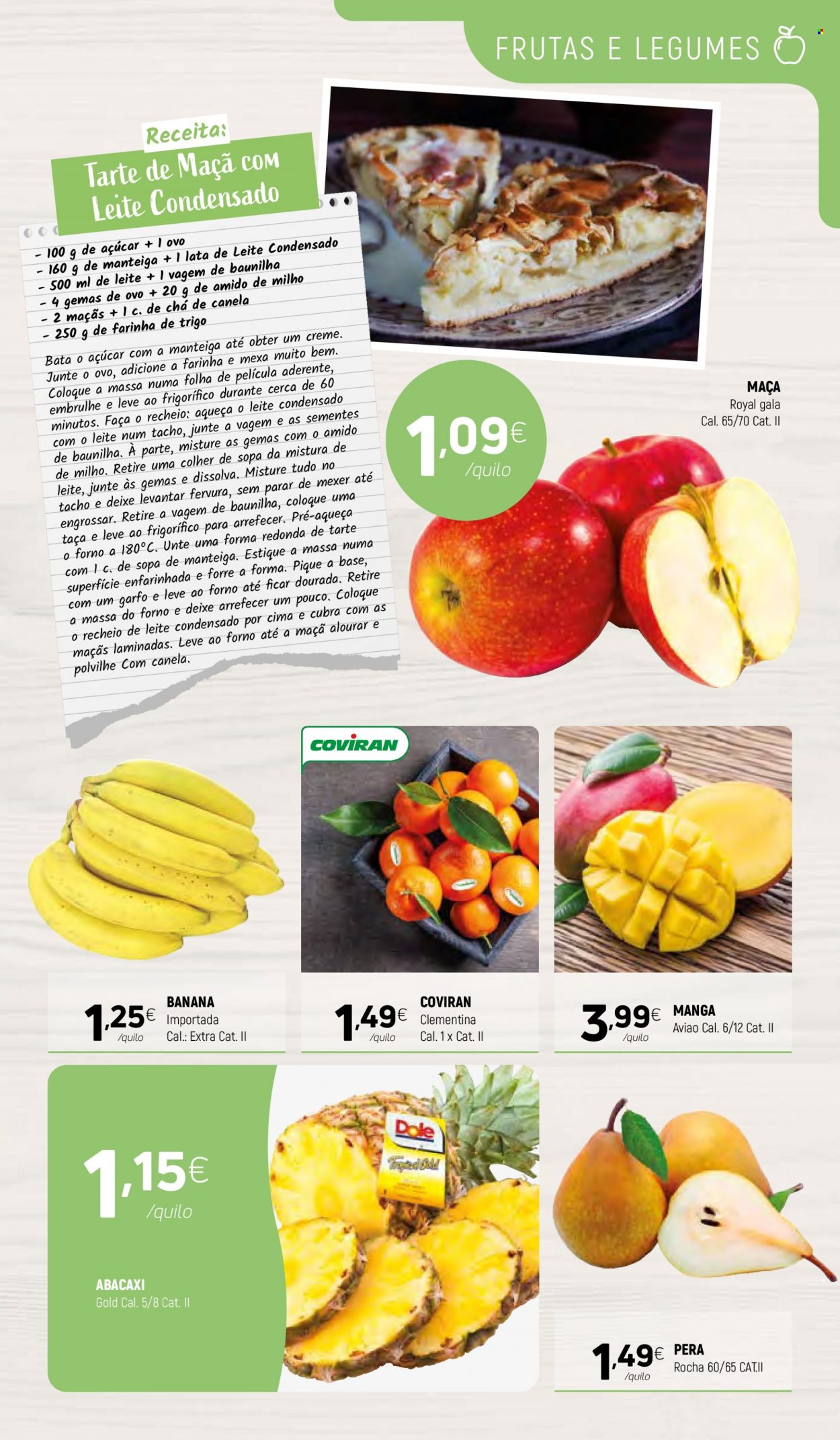 thumbnail - Folheto Coviran - 22.11.2022 - 4.12.2022 - Produtos em promoção - banana, pera, abacaxi, manga, clementinas, sopa. Página 3.