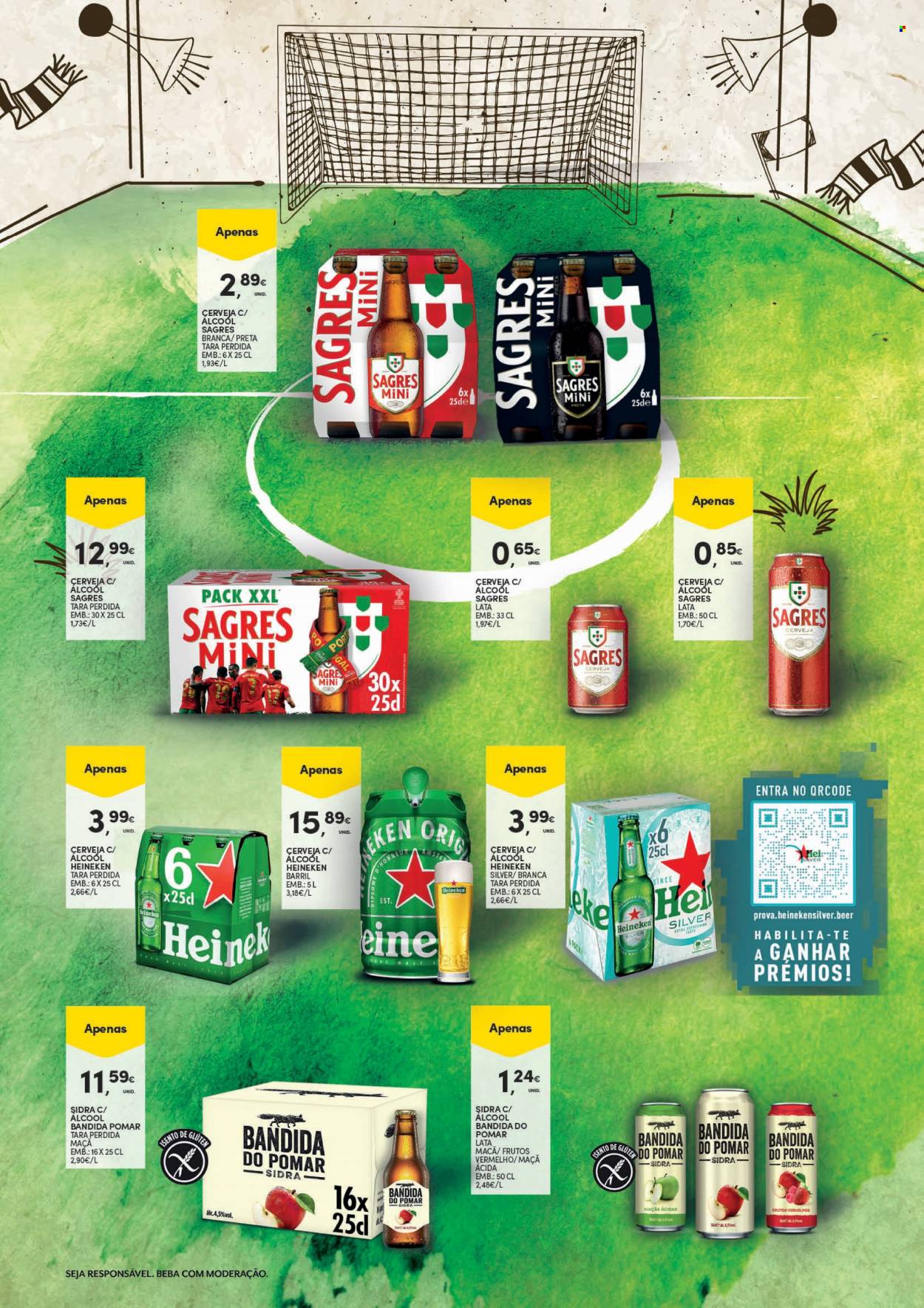 thumbnail - Folheto Continente - 22.11.2022 - 18.12.2022 - Produtos em promoção - Heineken, Sagres, cerveja, sidra. Página 2.