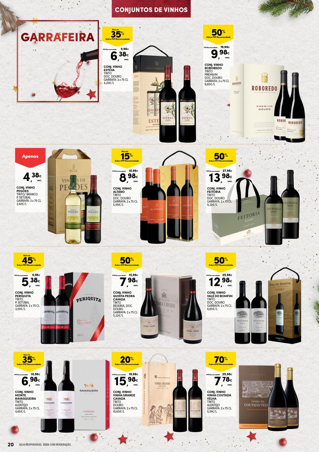thumbnail - Folheto Continente Modelo - 24.11.2022 - 7.12.2022 - Produtos em promoção - vinho tinto. Página 20.