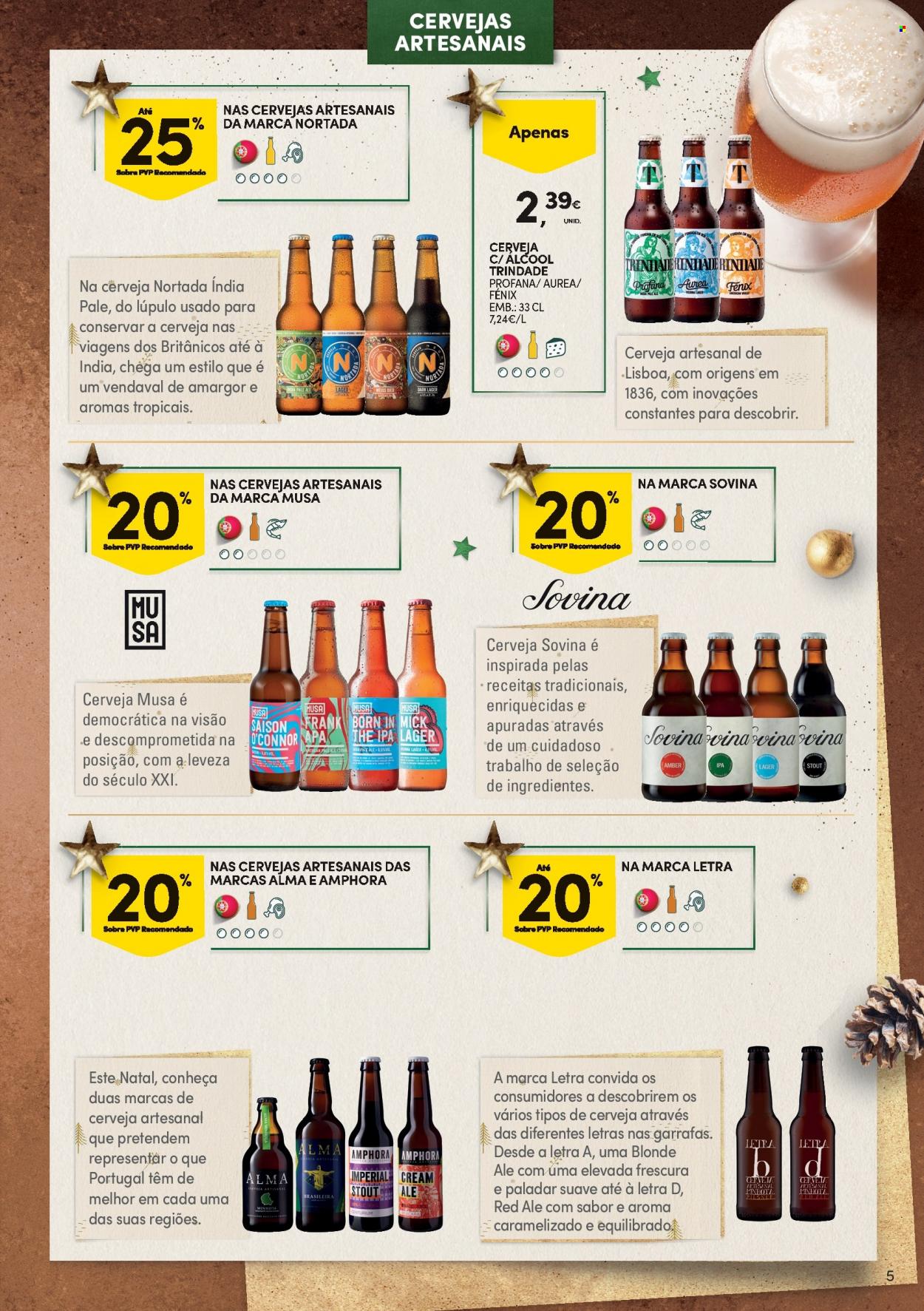 thumbnail - Folheto Continente - 29.11.2022 - 31.12.2022 - Produtos em promoção - cerveja. Página 5.