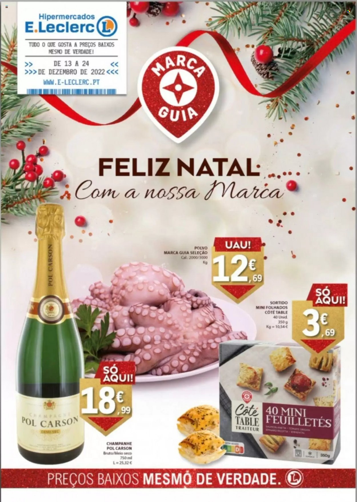 Folheto E.Leclerc - 13.12.2022 - 24.12.2022. Página 1
