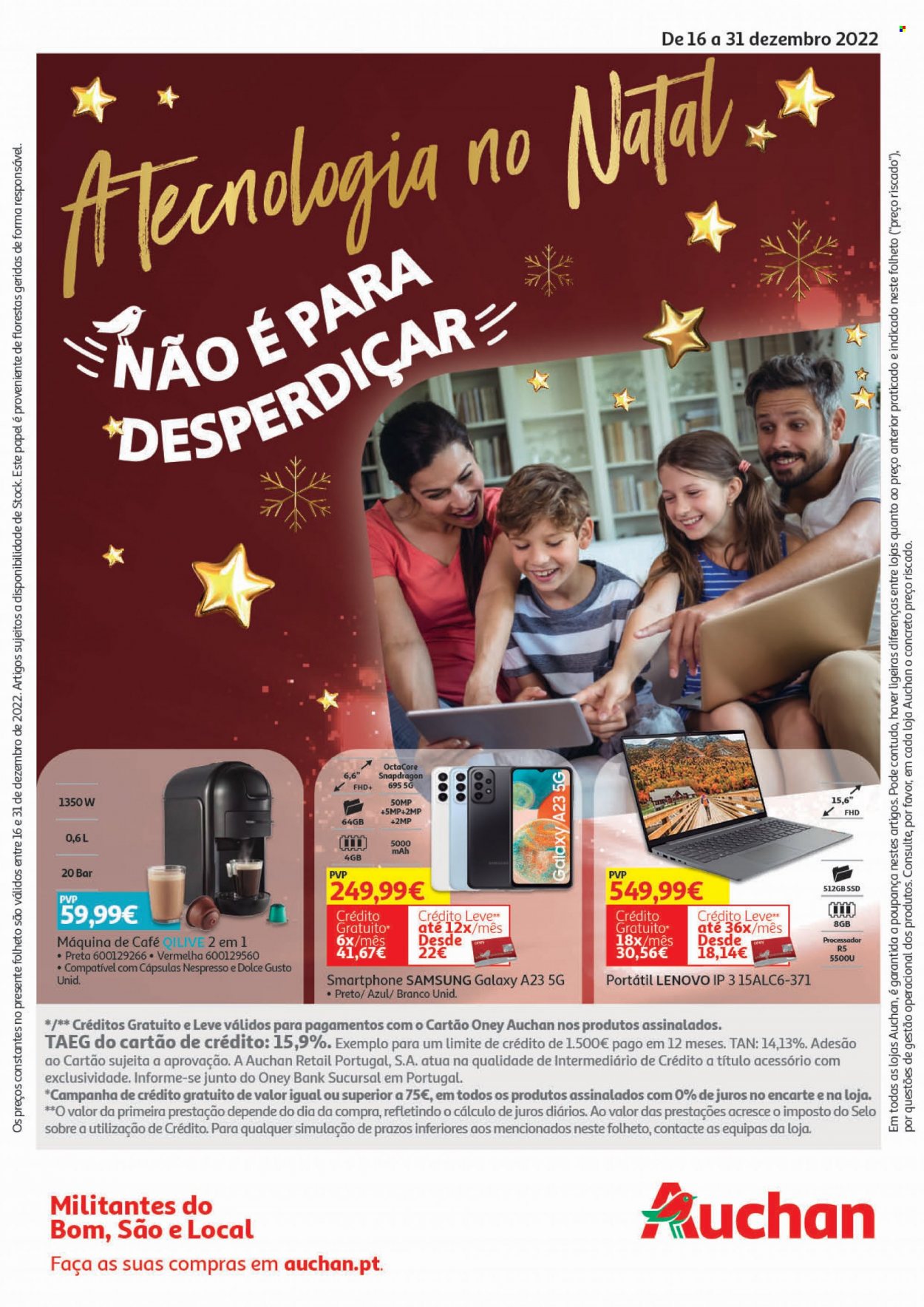 Folheto Auchan - 16.12.2022 - 31.12.2022. Página 1