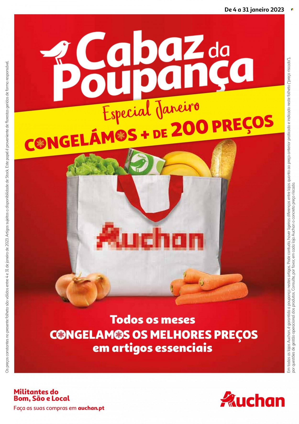 Folheto Auchan - 4.1.2023 - 31.1.2023. Página 1