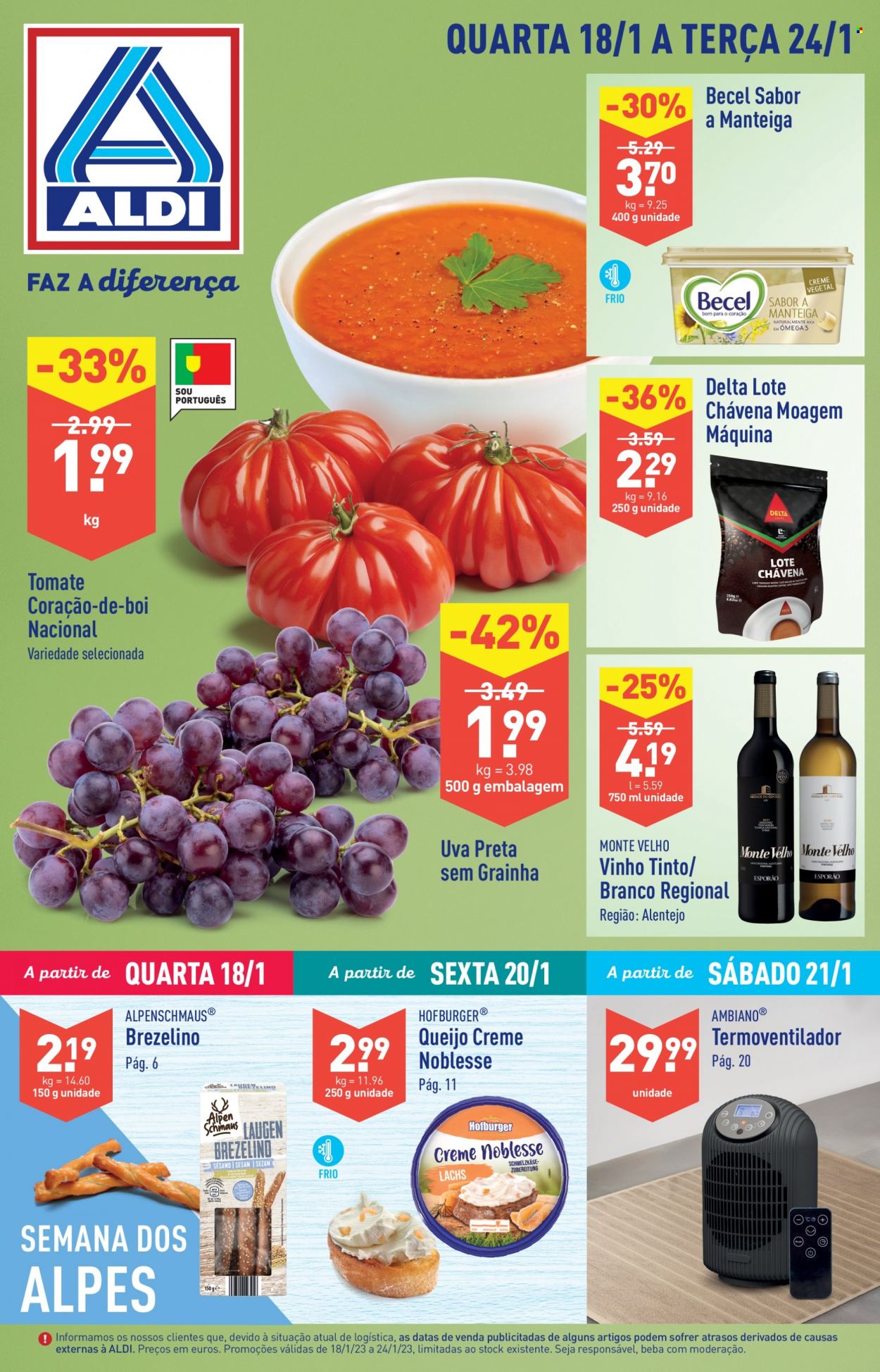 Folheto Aldi - 18.1.2023 - 24.1.2023. Página 1