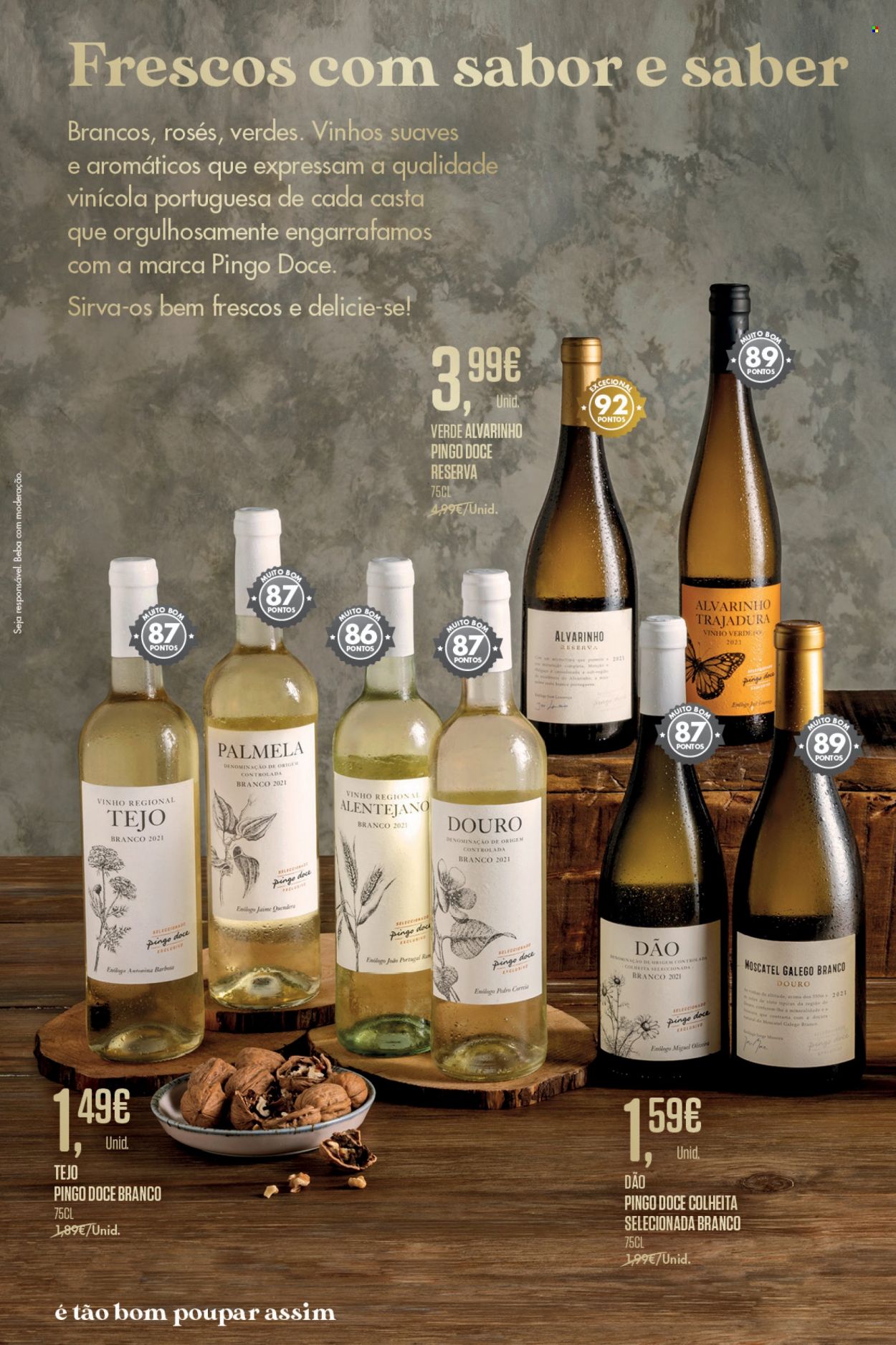 thumbnail - Folheto Pingo Doce - 17.1.2023 - 20.2.2023 - Produtos em promoção - vinho, moscatel, vinho verde. Página 18.