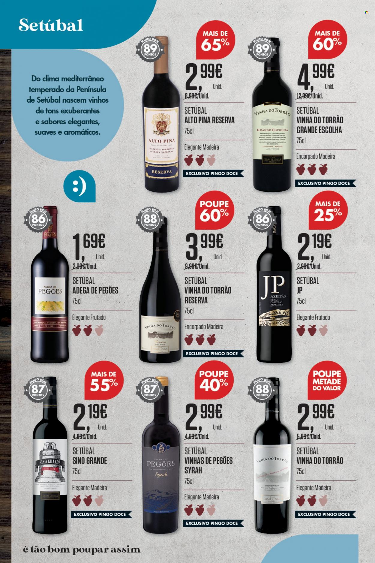 thumbnail - Folheto Pingo Doce - 17.1.2023 - 20.2.2023 - Produtos em promoção - vinho, vinho tinto, syrah. Página 28.