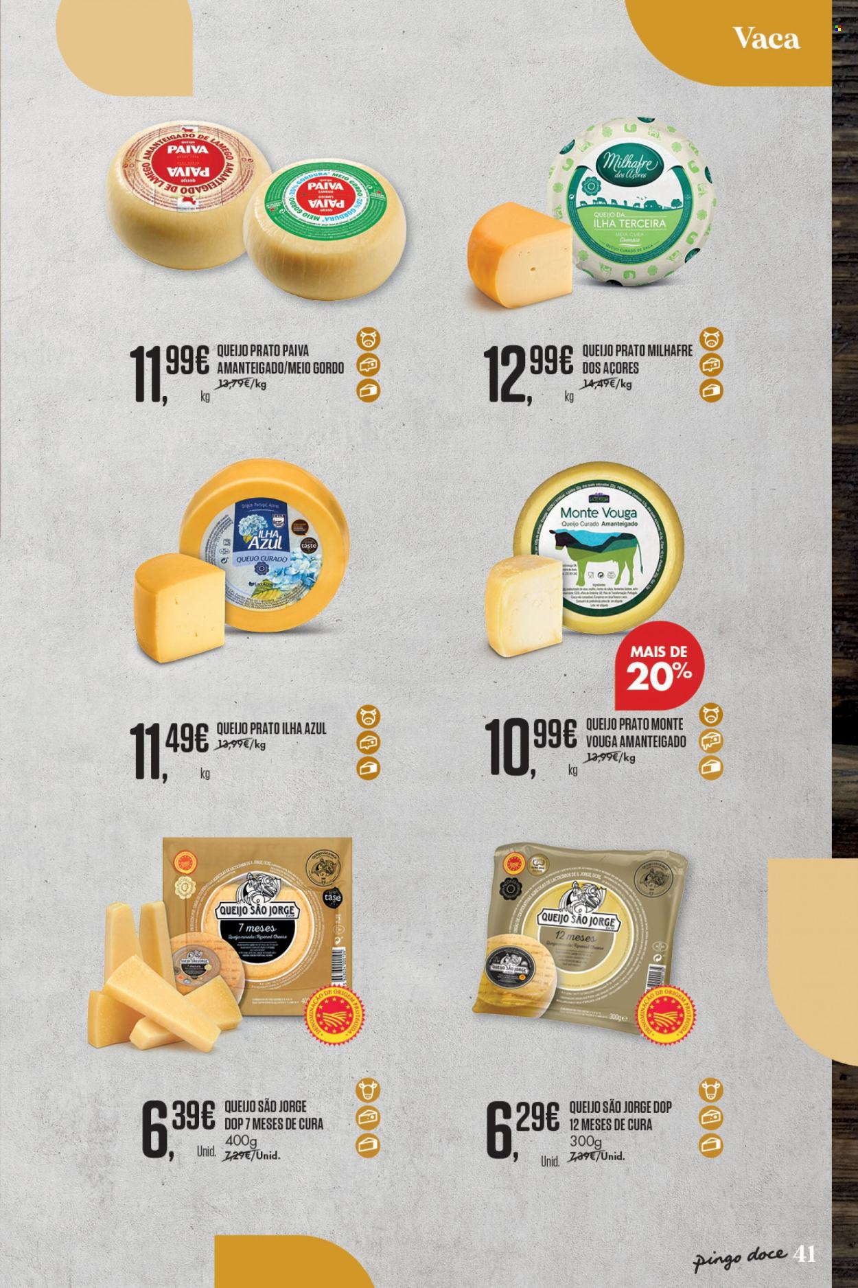 thumbnail - Folheto Pingo Doce - 17.1.2023 - 20.2.2023 - Produtos em promoção - queijo prato, queijo curado. Página 41.