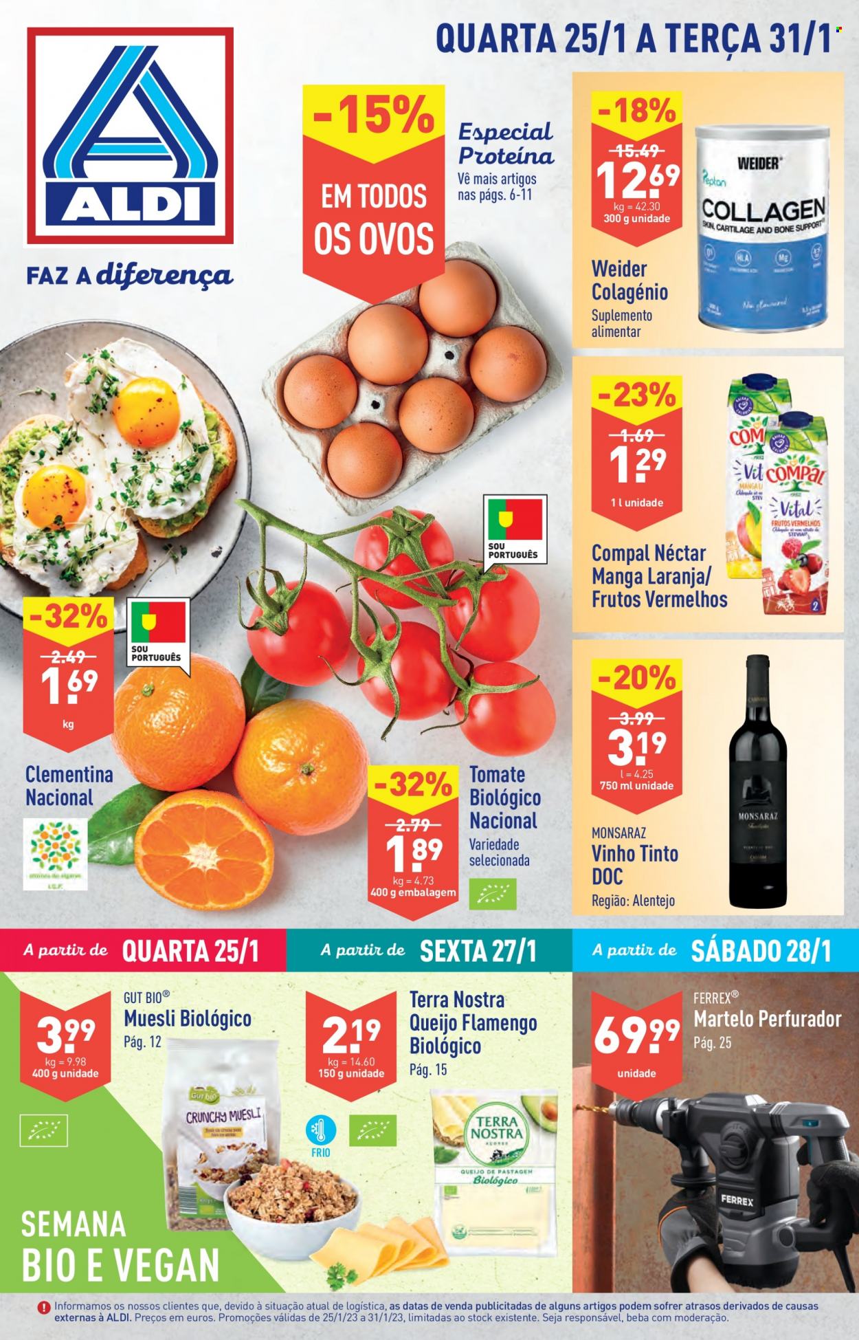 Folheto Aldi - 25.1.2023 - 31.1.2023. Página 1