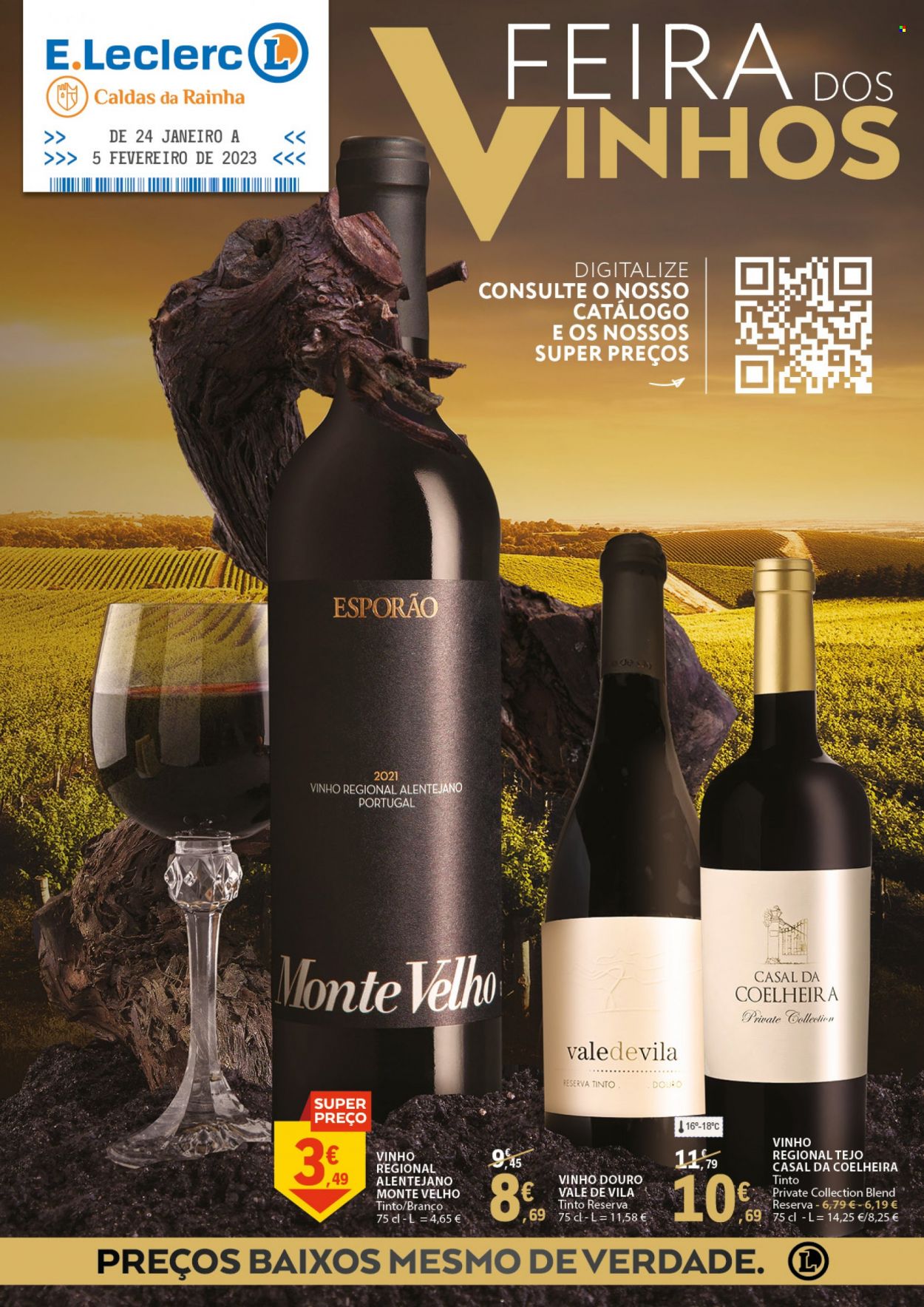 thumbnail - Folheto E.Leclerc - 24.1.2023 - 5.2.2023 - Produtos em promoção - vinho douro. Página 1.