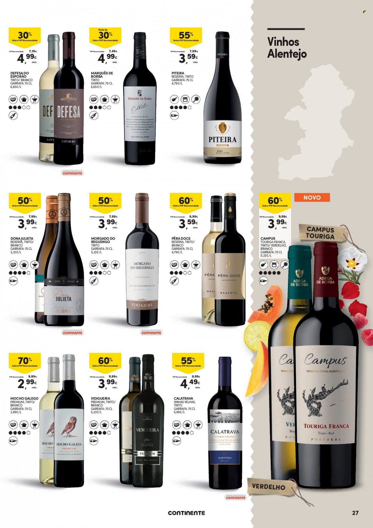 thumbnail - Folheto Continente - 31.1.2023 - 26.2.2023 - Produtos em promoção - vinho. Página 27.