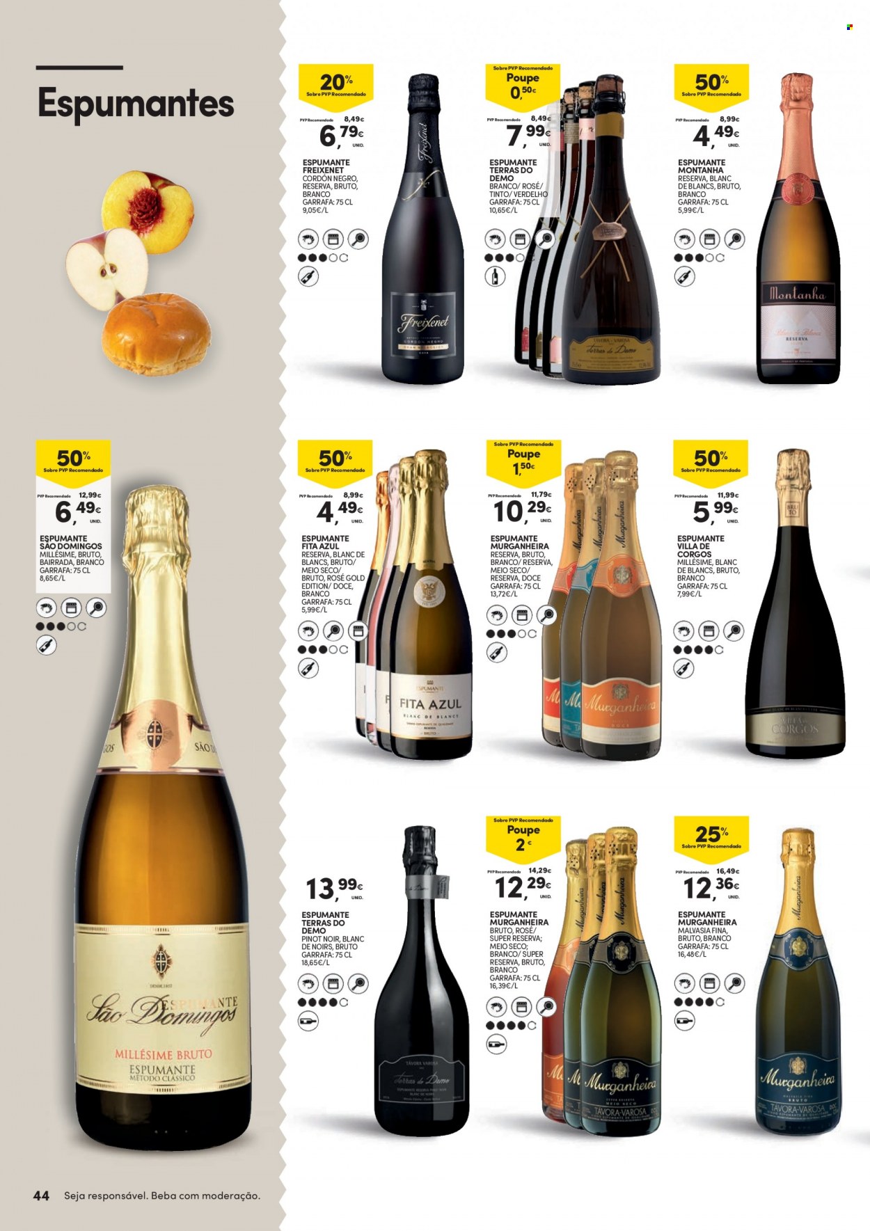 thumbnail - Folheto Continente - 31.1.2023 - 26.2.2023 - Produtos em promoção - vinho, espumante, Pinot Noir. Página 44.