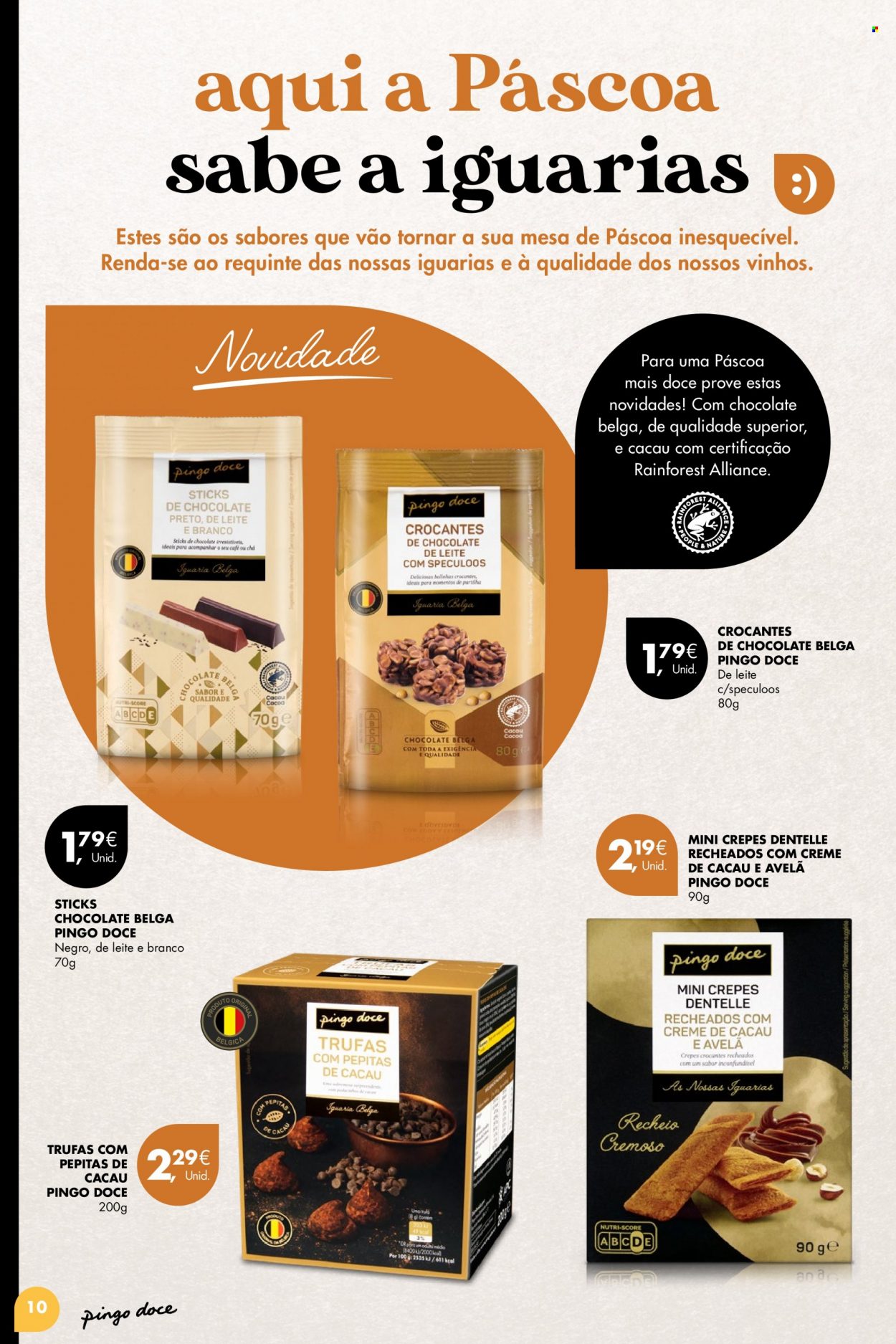 thumbnail - Folheto Pingo Doce - 7.3.2023 - 10.4.2023 - Produtos em promoção - panquecas, trufas, doce de leite, vinho. Página 10.